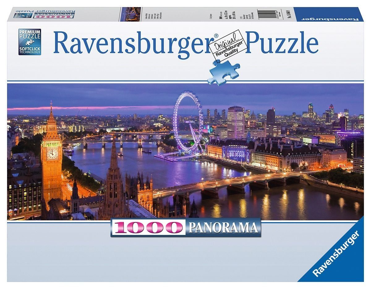 Ravensburger Puzzle Panorama - London bei Nacht, 1000 Puzzleteile, Made in Germany, FSC® - schützt Wald - weltweit