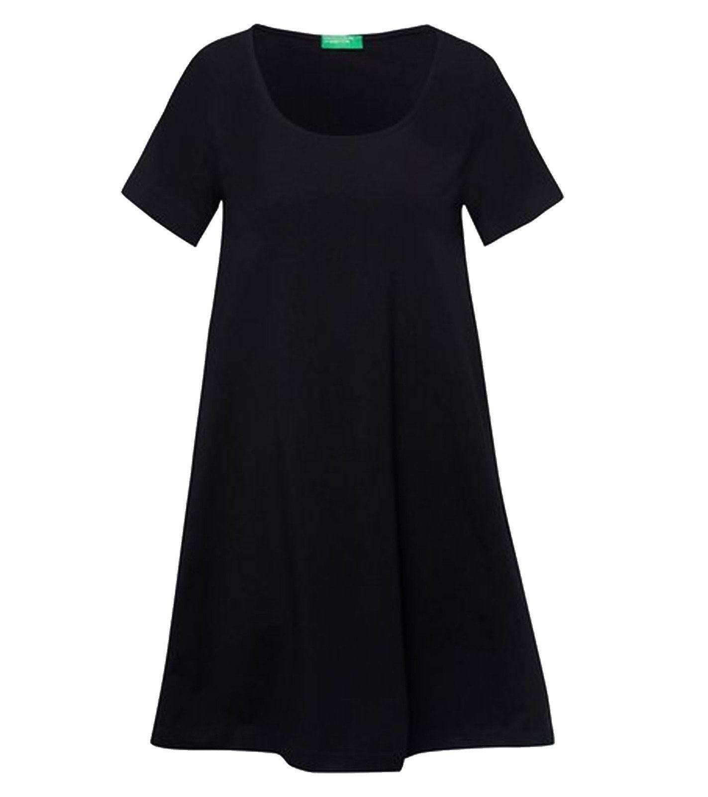United Colors of Benetton Sommerkleid »UNITED COLORS OF BENETTON Mini-Kleid  sommerliches Damen Rundhals-Kleid mit Kurz-Ärmeln Freizeit-Kleid Schwarz«  online kaufen | OTTO