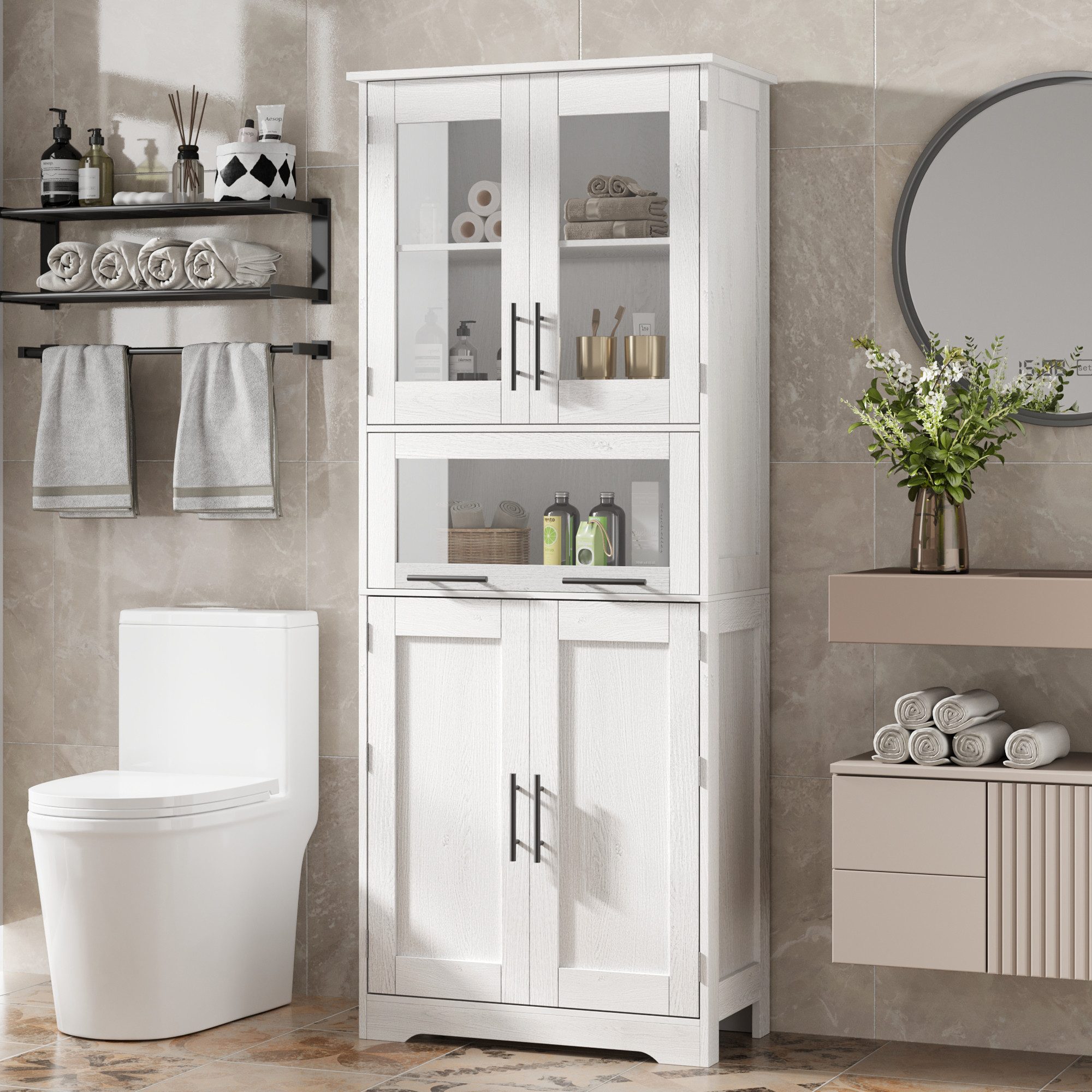 GarveeMore Hochschrank 170cm Badschrank Hochschrank - günstig online kaufen