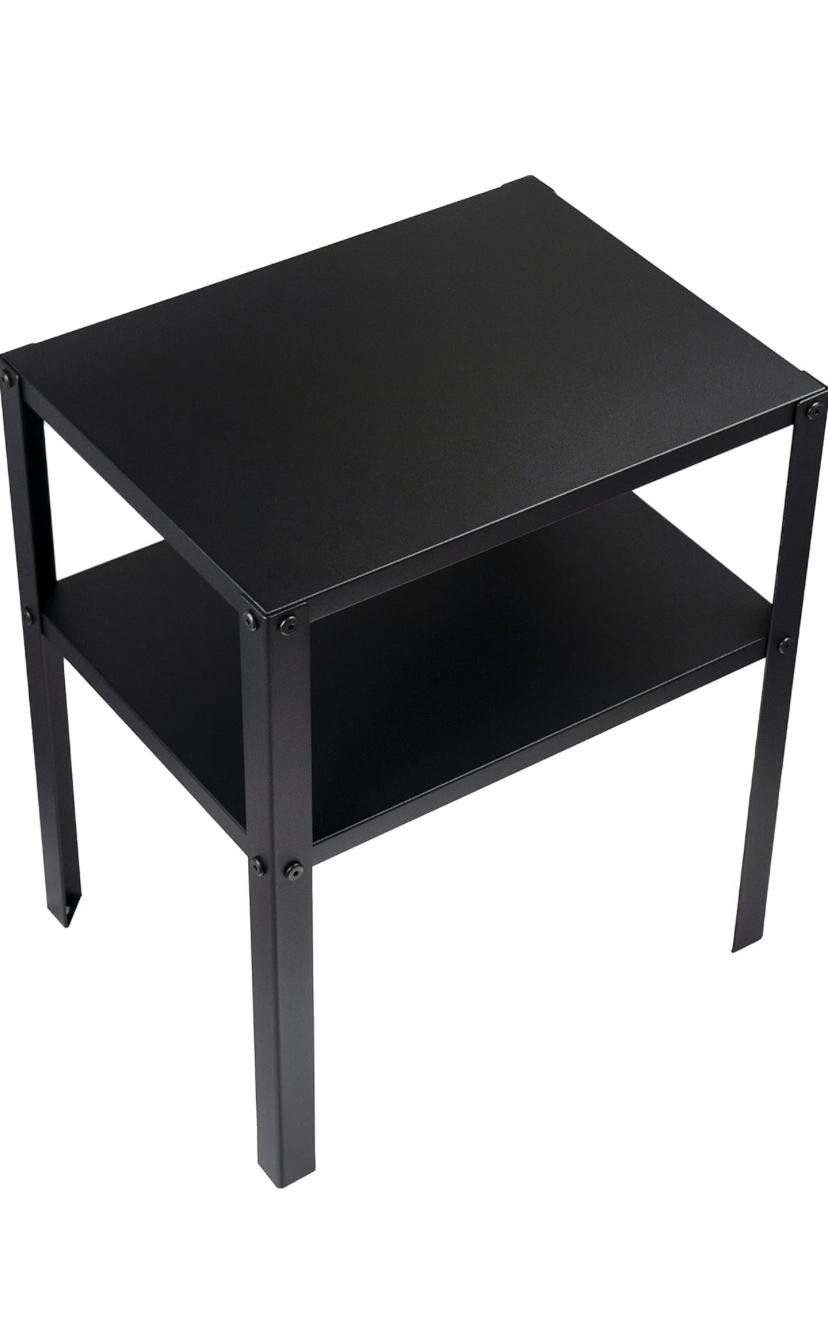 IKEA Konsolentisch Nachttisch von IKEA KNARREVIK aus schwarzem Metall, mit Ablagefläche