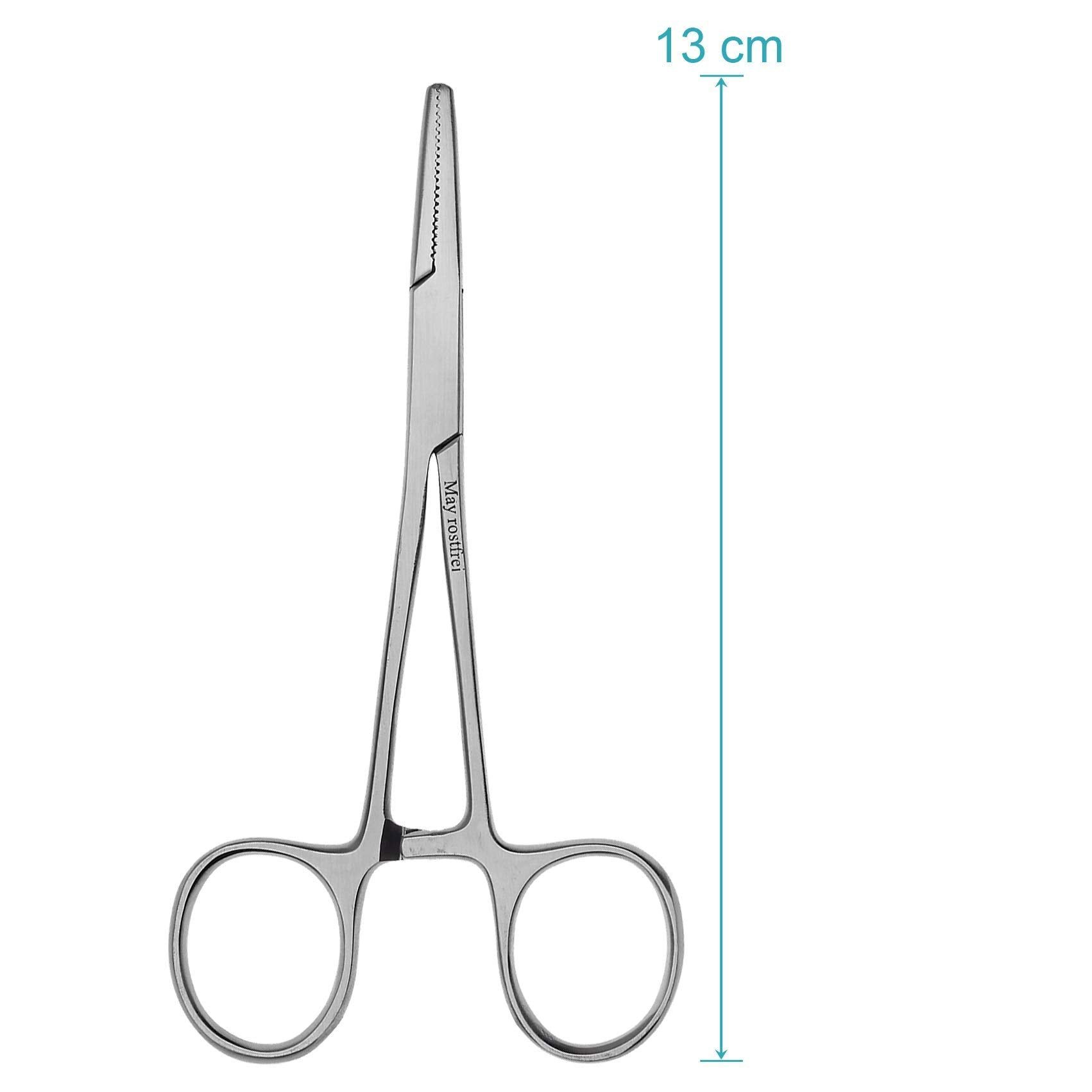 May Klemmen Set - 1x Mehrzweck-Schere 14,5 cm - Edelstahl + 1x Klemme mit geradem – Bild 3 von 5