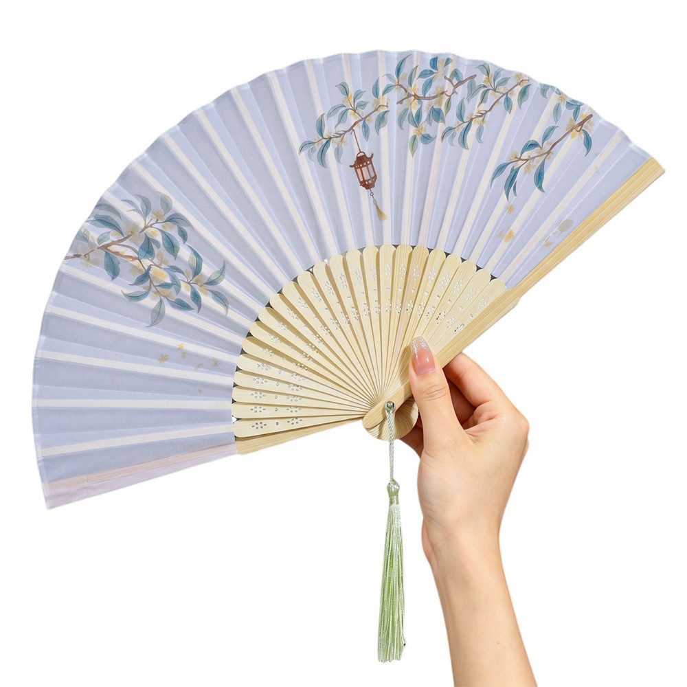 Bomiclss Handfächer Faltbare Fächer, Handfächer, Bambusfächer mit Quaste für Tanzen, (1-tlg), Cosplay, Hochzeit, Party, Requisiten-Dekoration