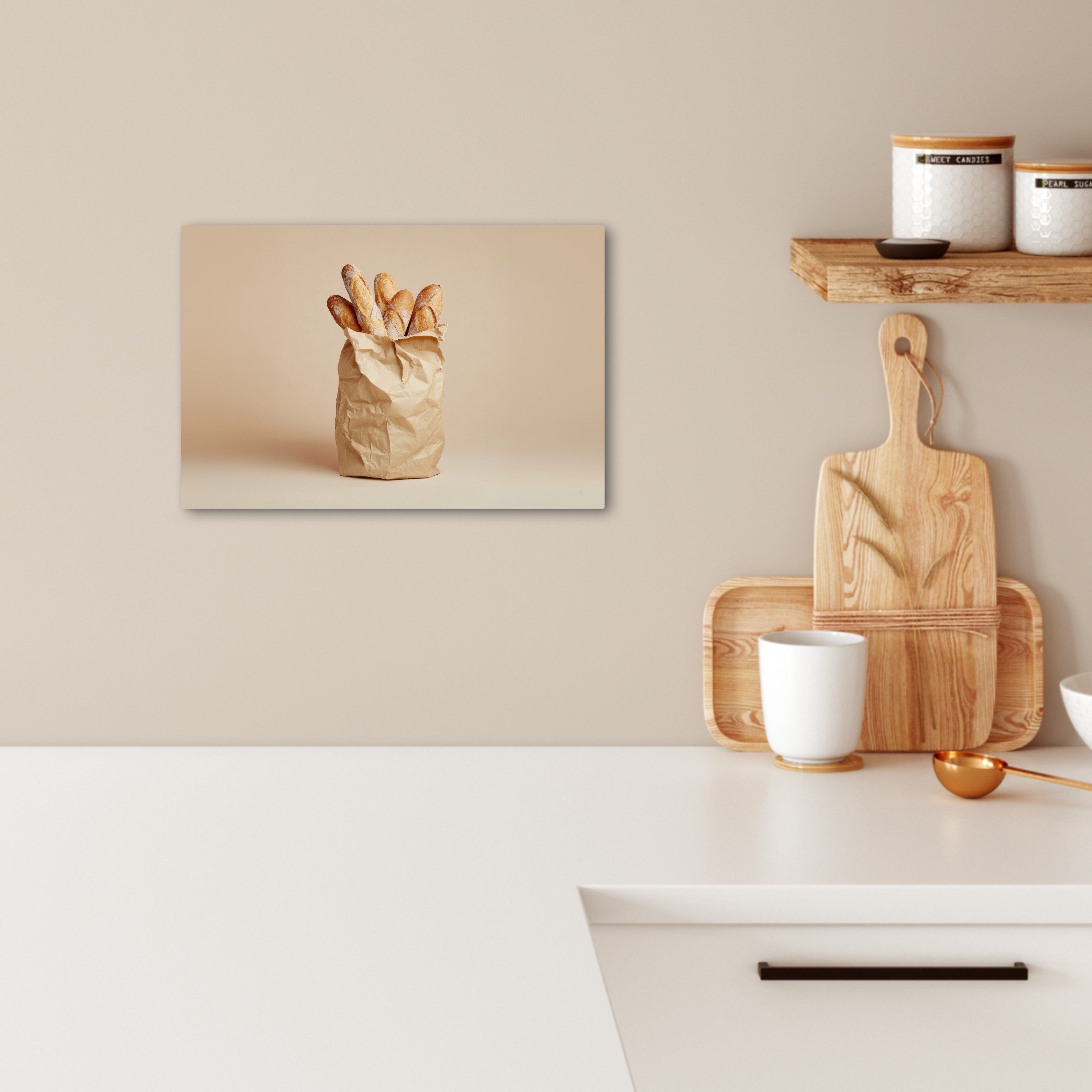 OneMillionCanvasses® Leinwandbild Baguette - Brot - günstig online kaufen