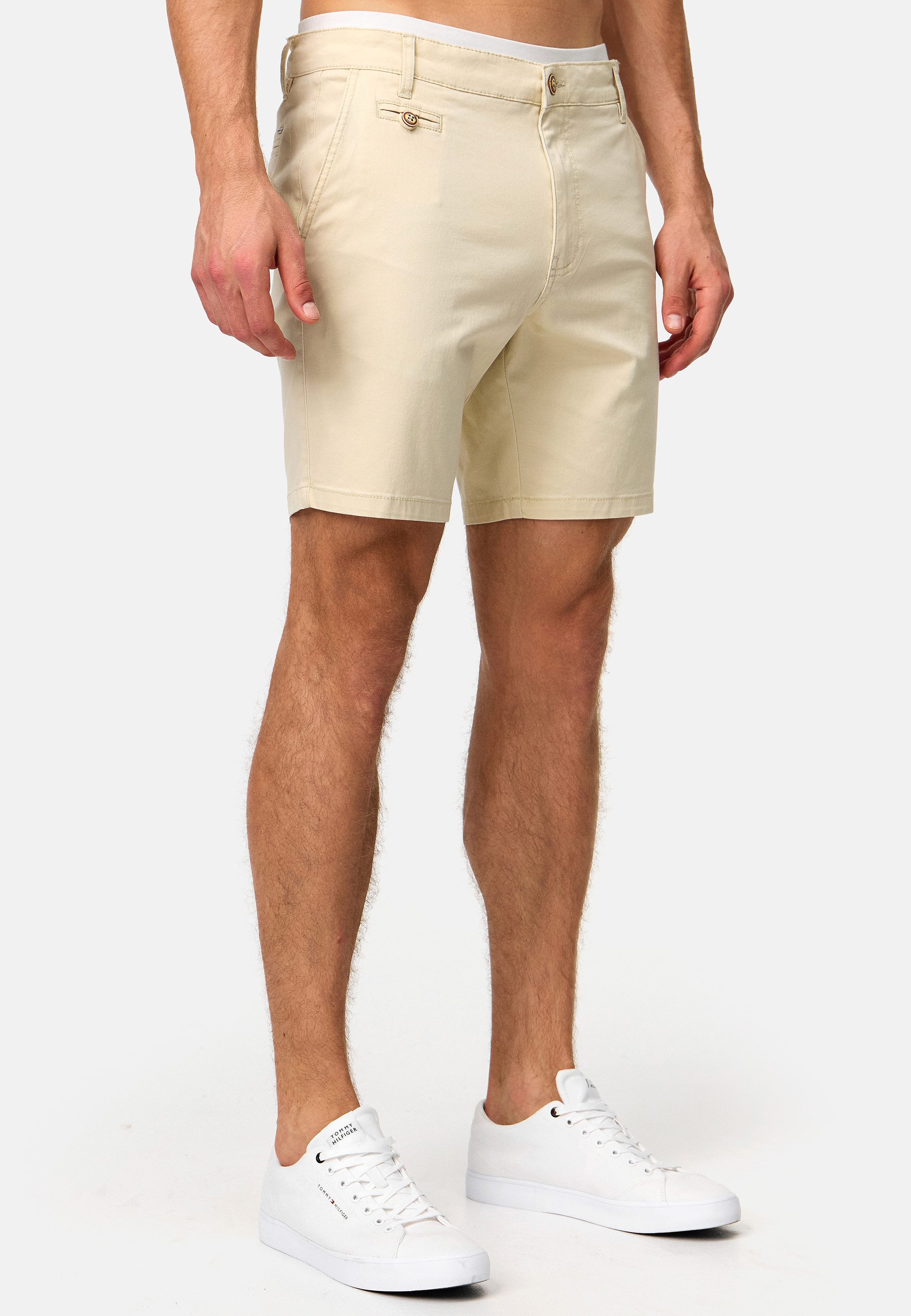 Indicode Chinoshorts Herren INSylvester Chino Shorts Herrenshorts aus elastischer Baumwoll-Qualität