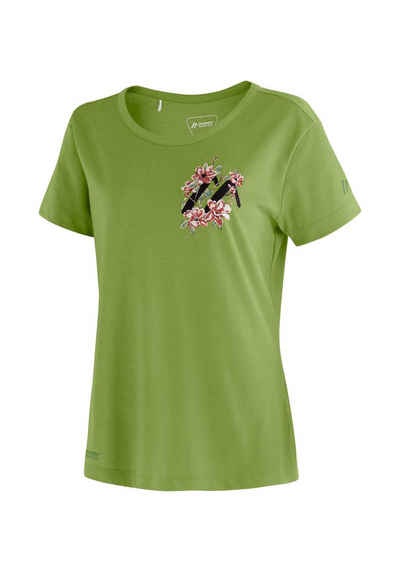 Maier Sports T-Shirt Burgeis 25 W Damen Kurzarmshirt mit Print für Wandern und Freizeit