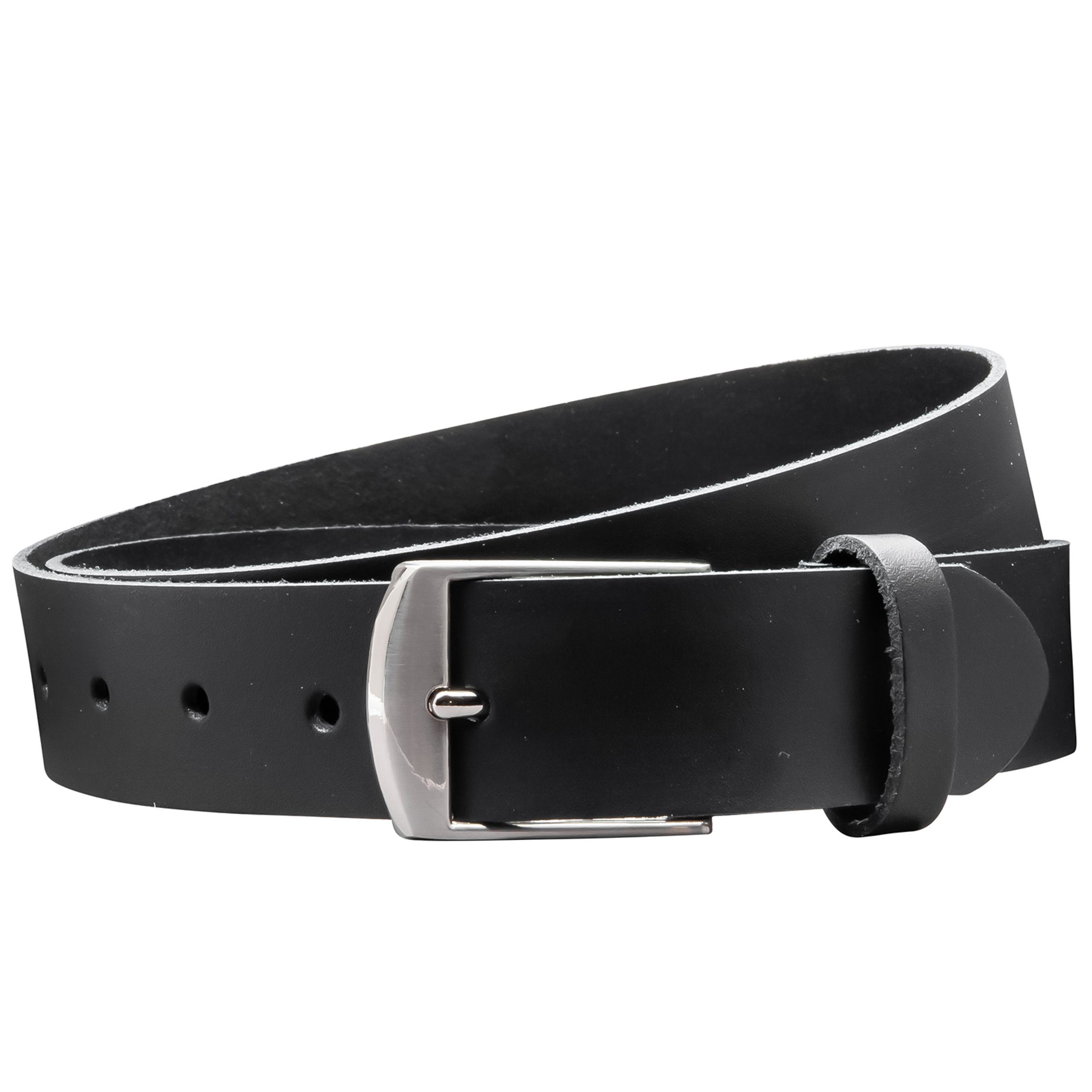 COLOGNEBELT Ledergürtel OM49-SL-Schwarz MADE IN GERMANY, Schwarz Kürzbar, 1 günstig online kaufen