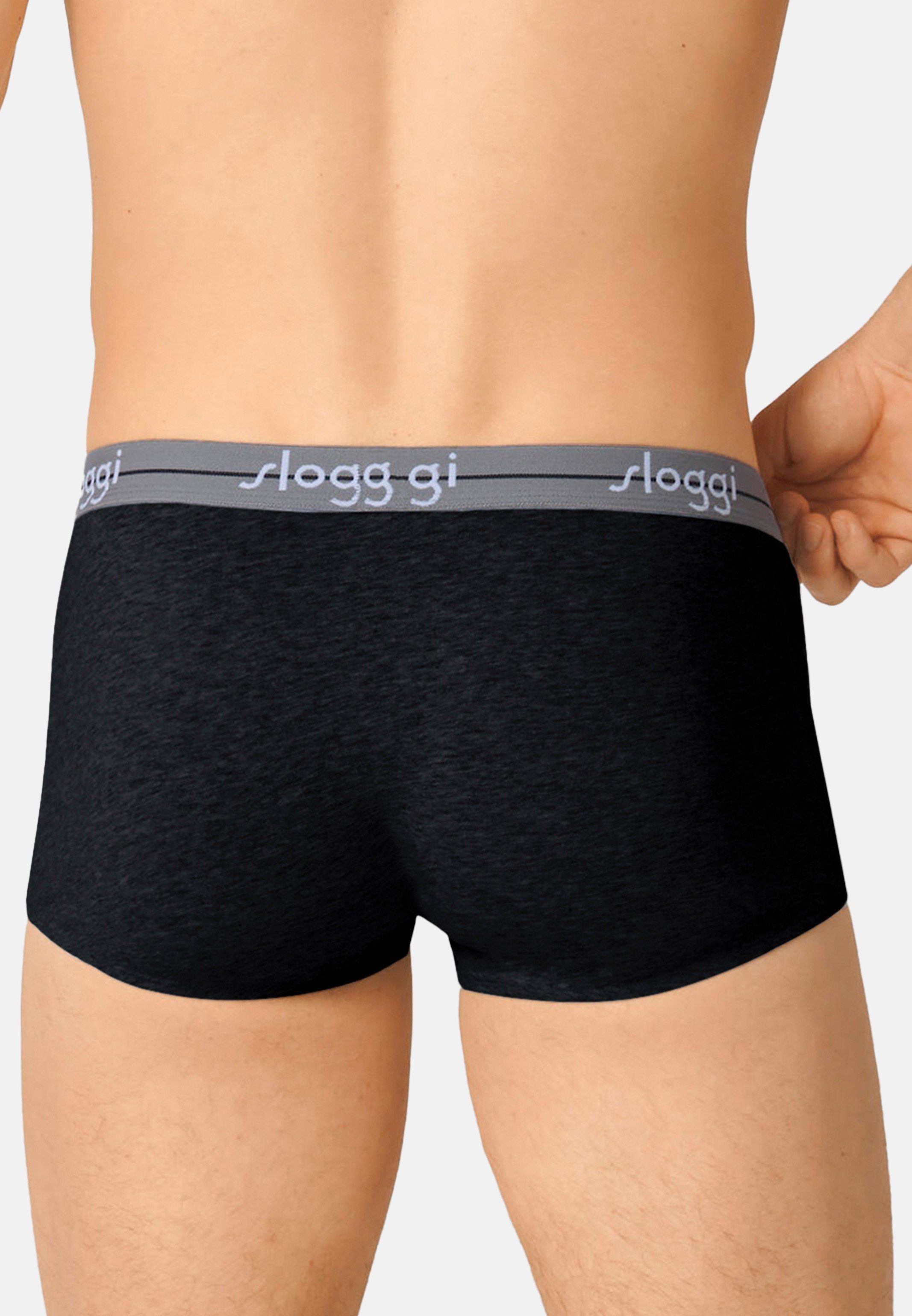 Sloggi Retro Boxer 6er Pack Ohne weiches - / Grey Extra 6-St) Baumwolle Taillenband Hipster Combination - - Pant (Spar-Set, Eingriff Start