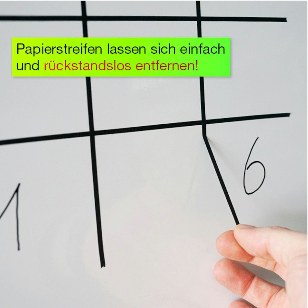 TimeTEX Whiteboard Marker Whiteboard-Linien selbstklebend, im Spender, 15 m / 3 mm