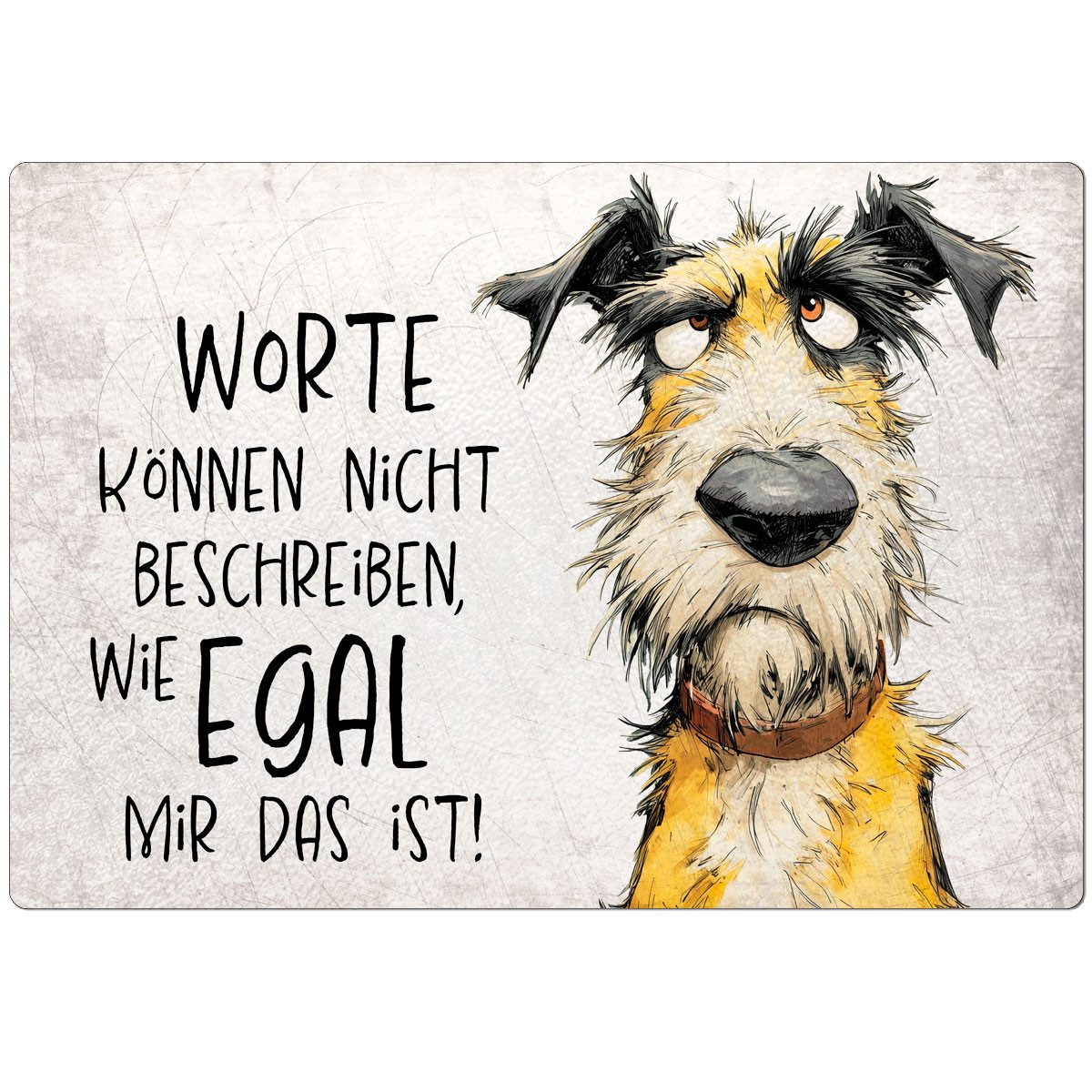 Cadouri Frühstücksbrett 'Egal' - Glasschneidebrett mit Motiv, Glas, (1-St., 1 Schneidebrettchen mit 4 rutschhemmenden Gummifüßchen), Glasbrettchen mit strukturierter Oberfläche und abgerundete Ecken