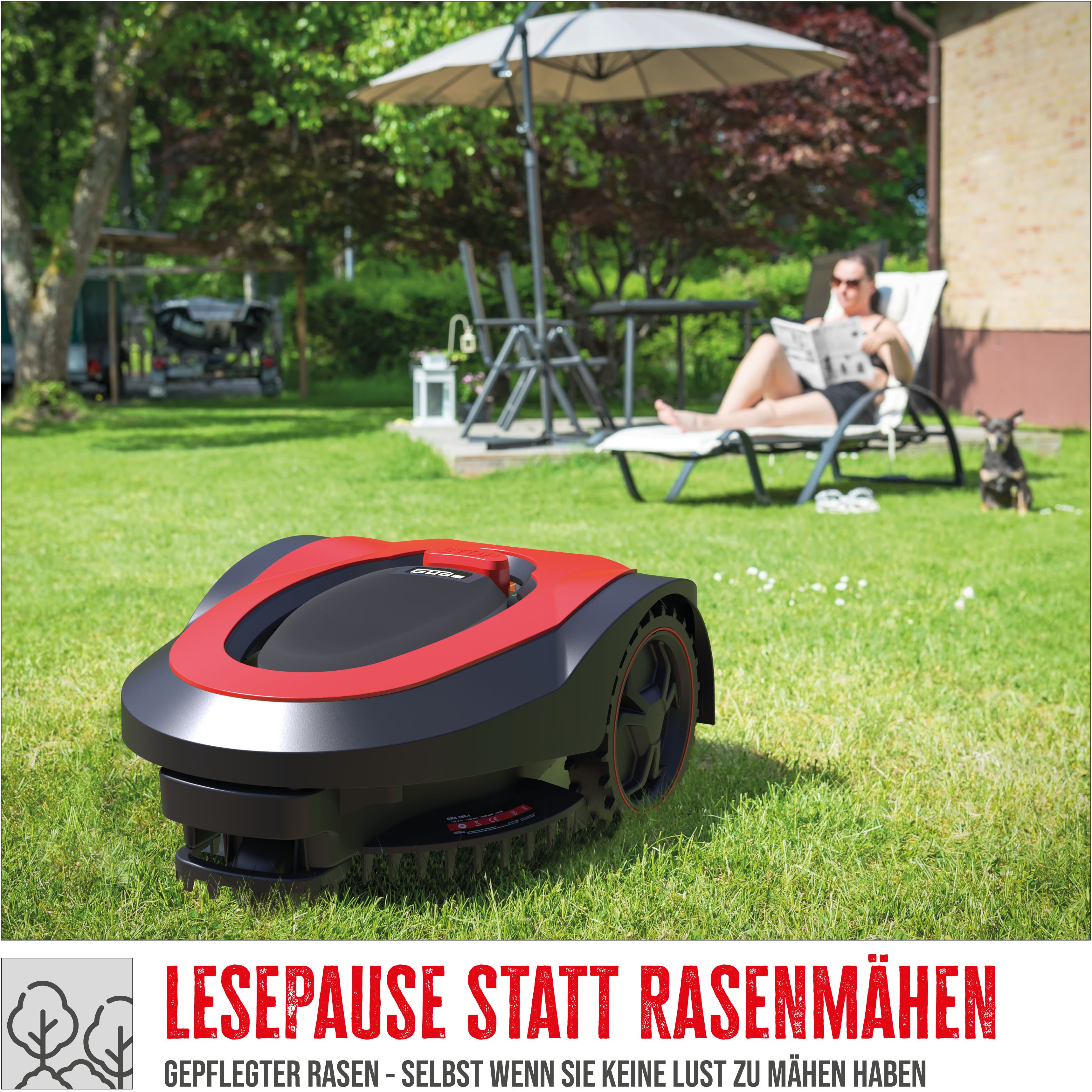Güde robotic lawnmower GRR 180.1, for lawns up to 600 m², 3 blades ensure a perfect cut