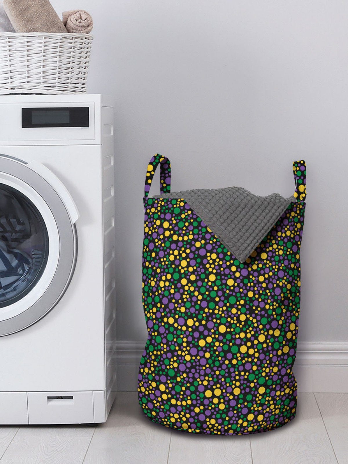 Abakuhaus Wäschesäckchen mit Spots Bunte für Kordelzugverschluss Wäschekorb Waschsalons, Tupfen Griffen