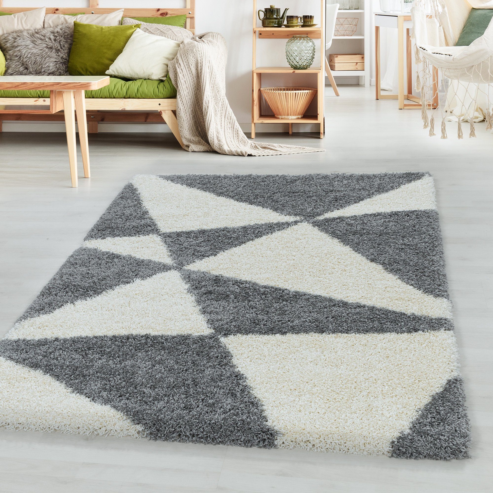 SIMPEX24 Teppich Geometrisch Design, Rechteckig, Höhe: günstig online kaufen