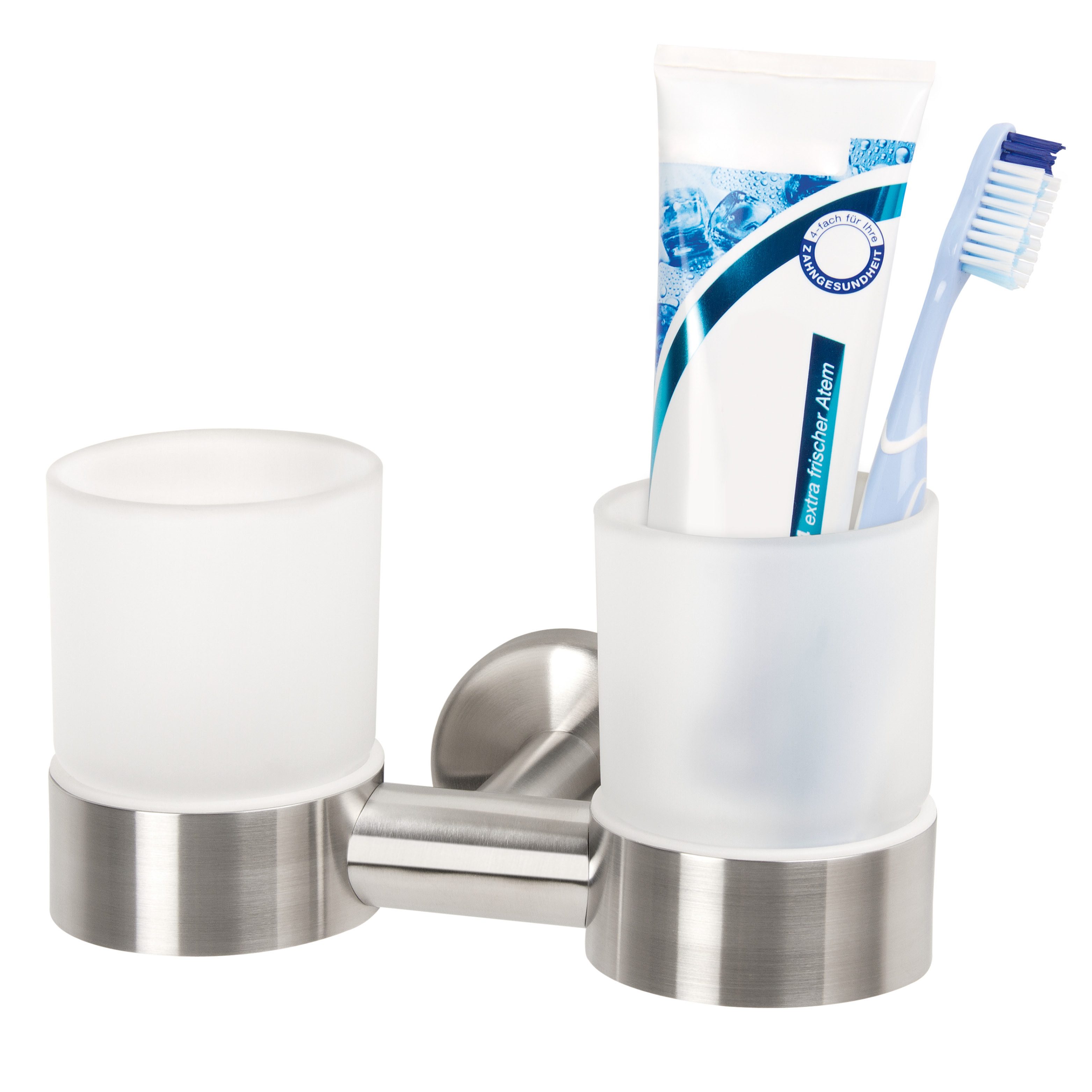 bremermann Zahnputzbecher Bad-Serie PIAZZA - Doppelbecherhalter aus Edelsta günstig online kaufen