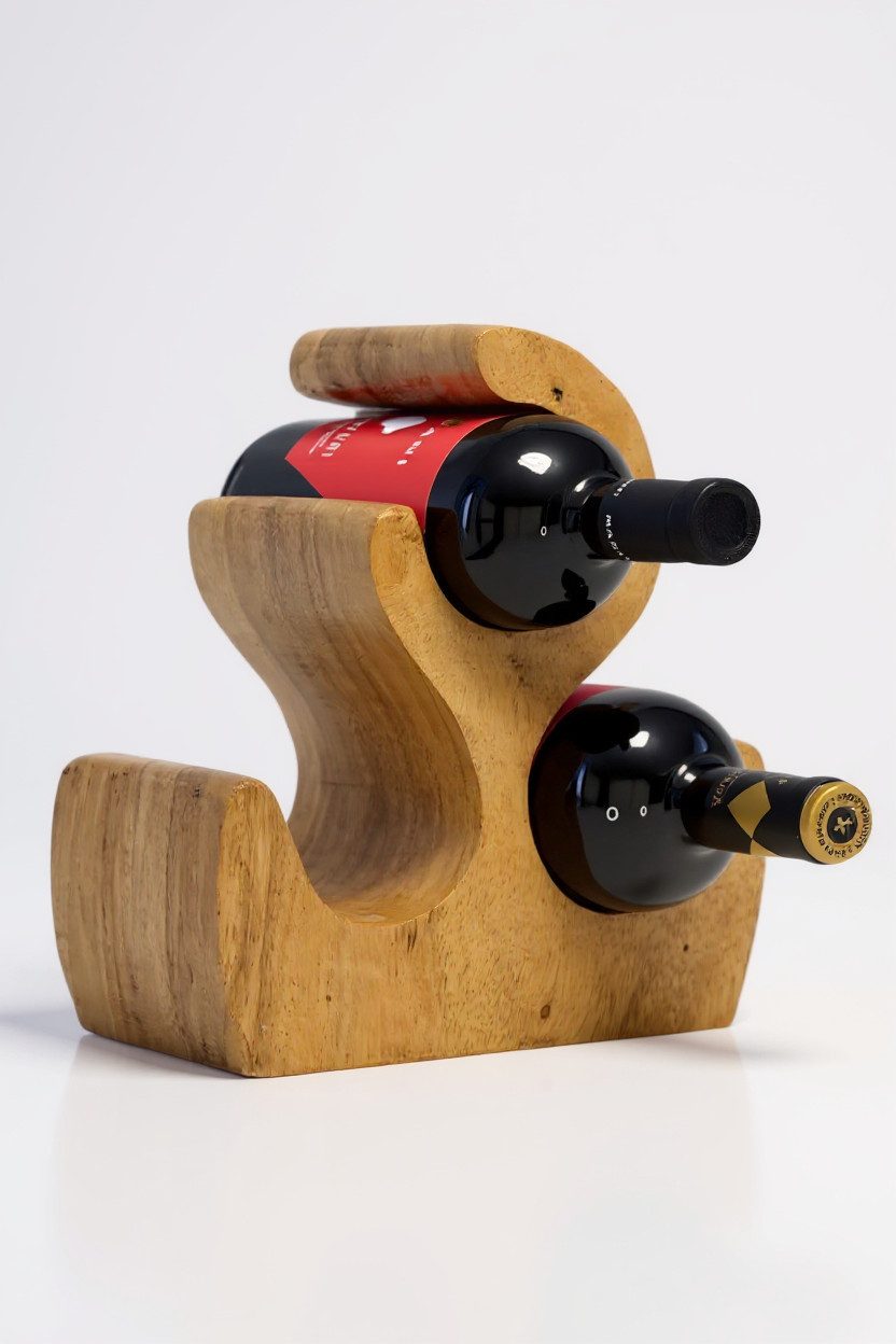 FaHome Weinregal Weinregal Massiv - Küchen Wohnzimmer Deko Weinhalter - Han günstig online kaufen