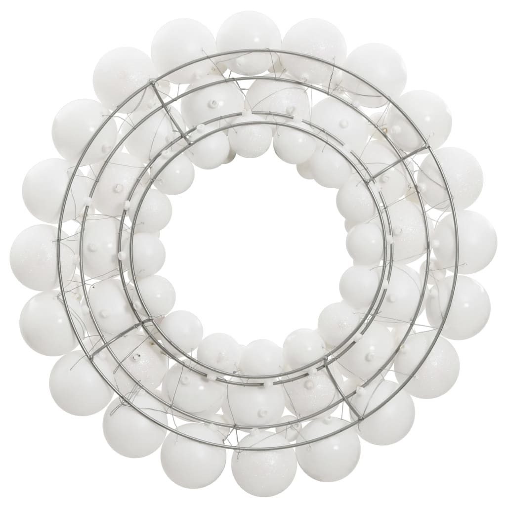 vidaXL Christbaumschmuck Weihnachtskranz Weiß 45 cm Polystyrol (1-tlg)