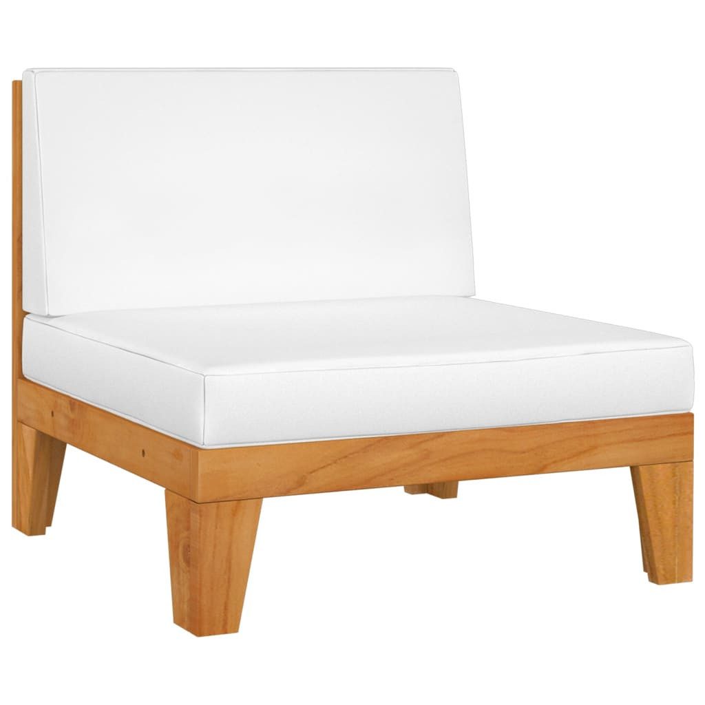 vidaXL Sofaelement Modular-Mittelsofa mit Cremeweißen Kissen günstig online kaufen