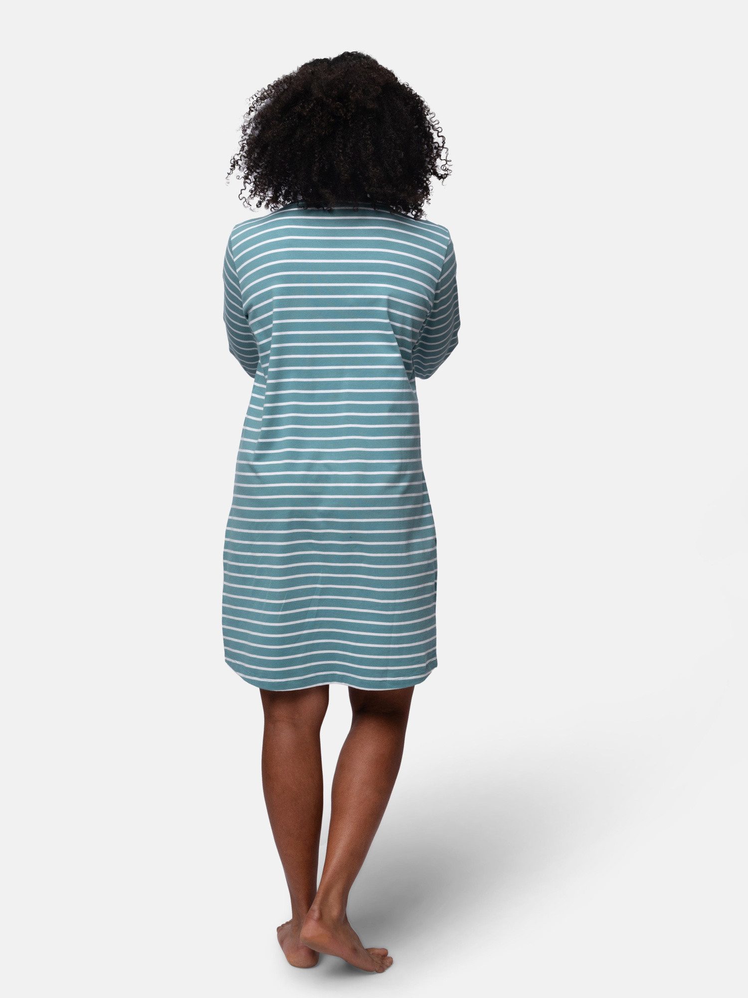 greenjama Sleepshirt geringelt, Biobaumwolle