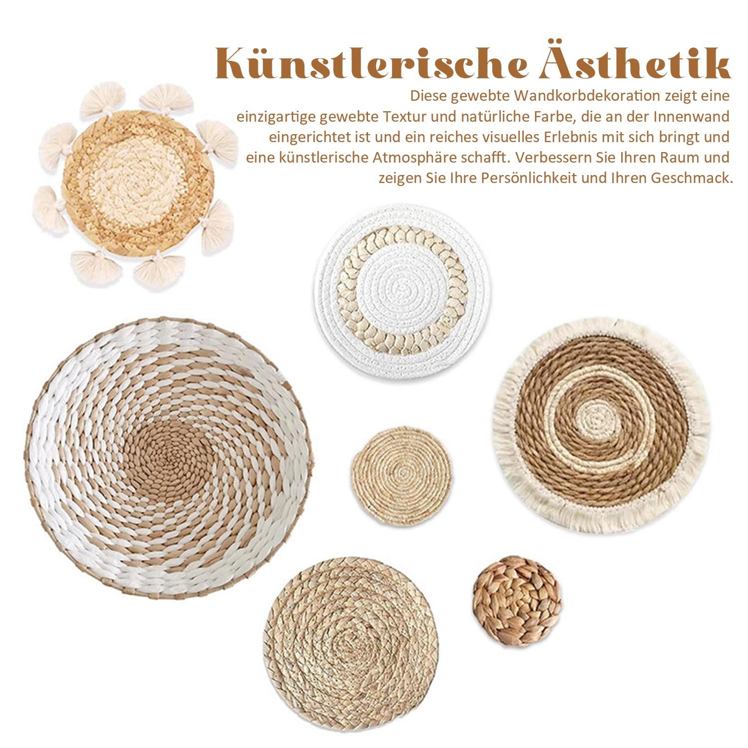 Refttenw Wanddekoobjekt Wandkorb Set 7 Stück günstig online kaufen