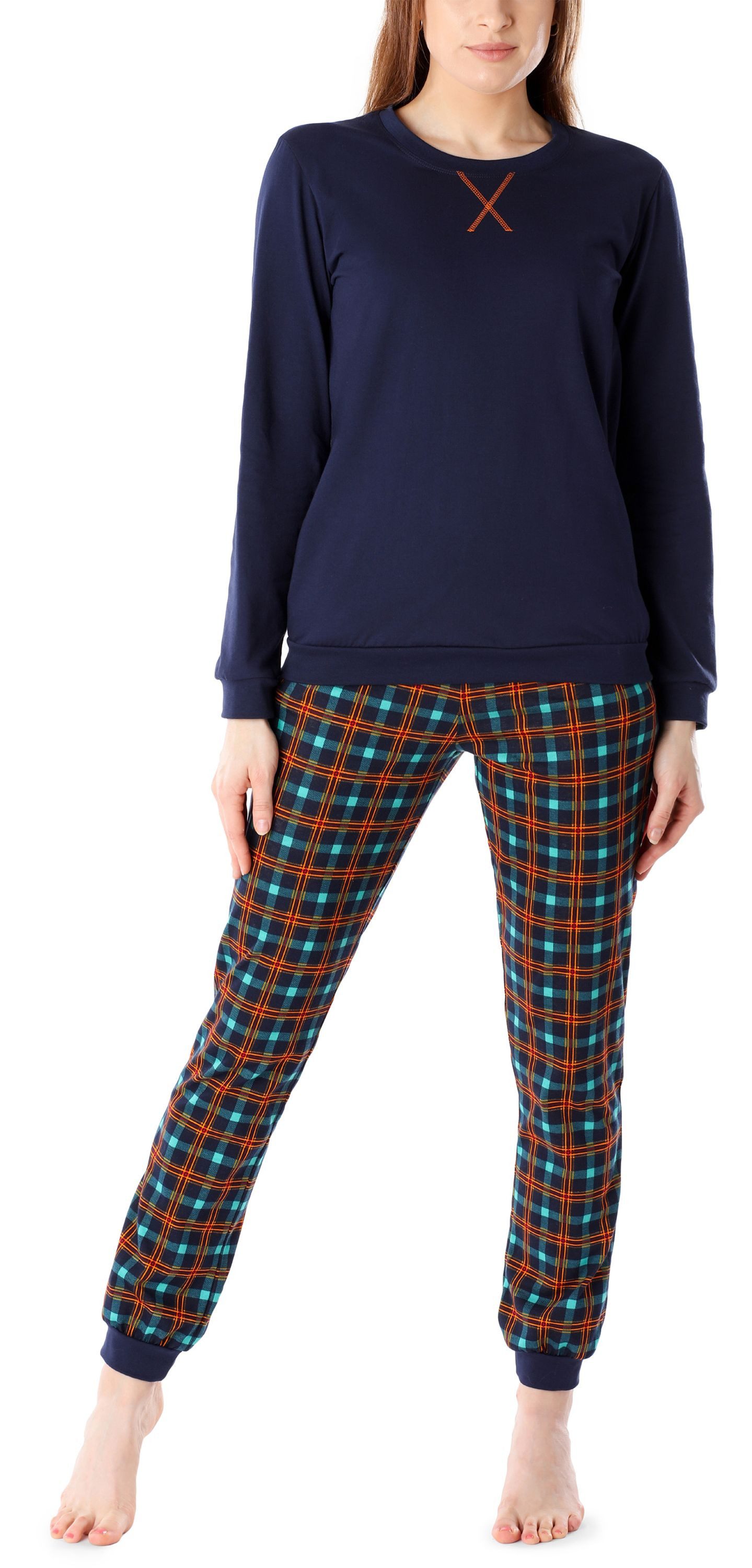 Merry Style Schlafanzug Damen Pyjama MS10-168 aus Baumwolle