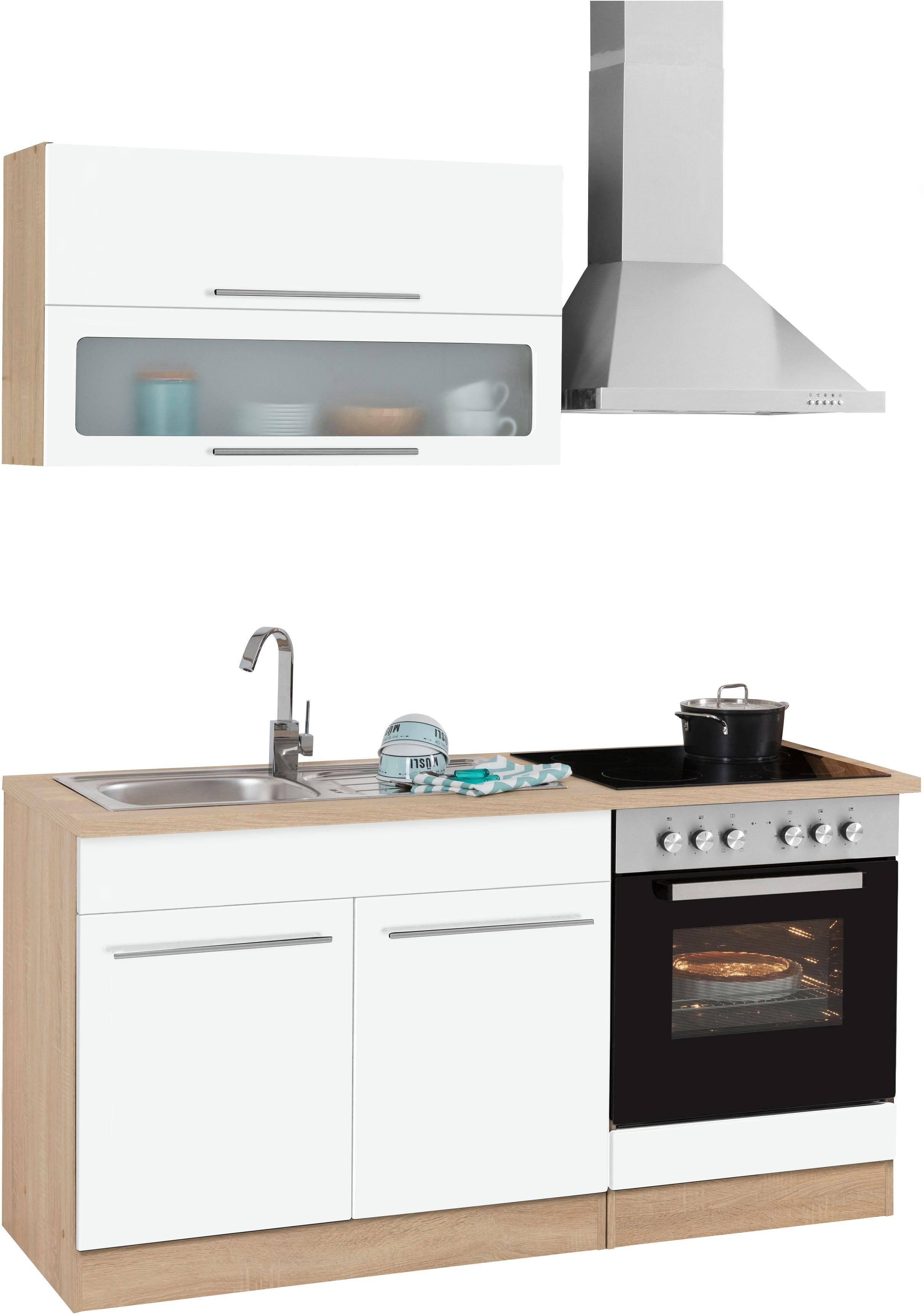KOCHSTATION Pantryküche KS-Eton, mit E-Geräten, Breite 160 cm