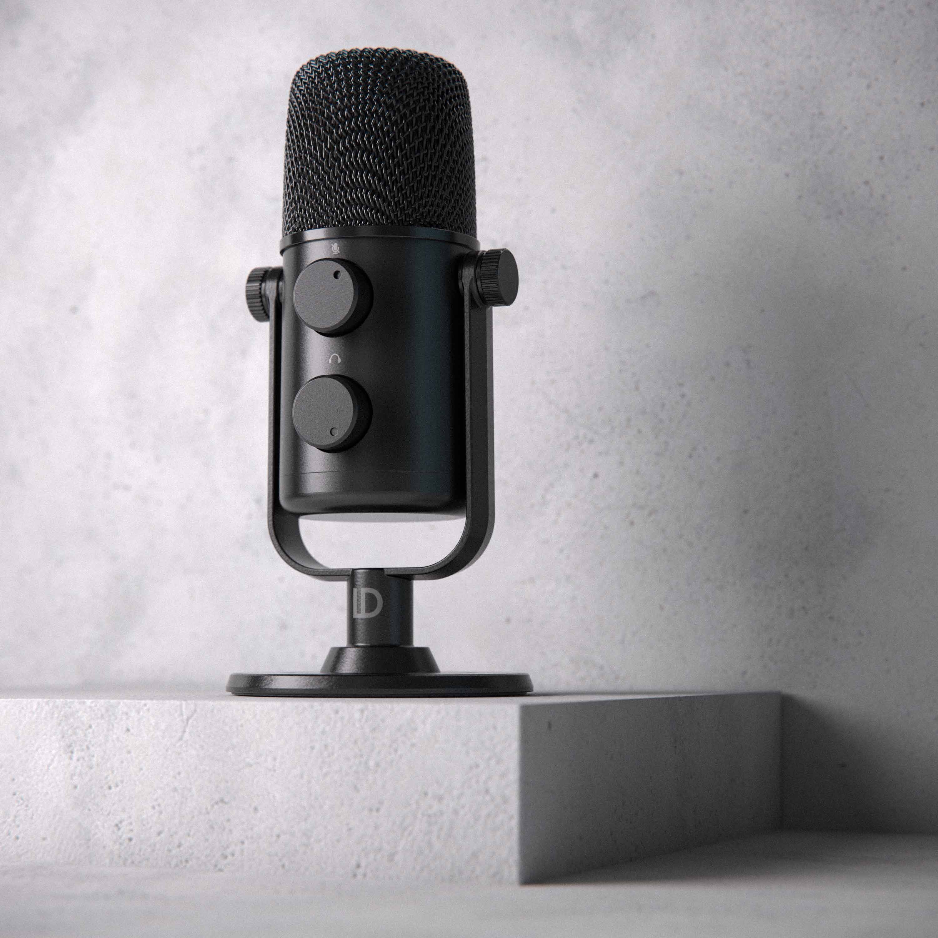 LIAM&DAAN Standmikrofon, USB Podcast Mikrofon schwenkbar Kopfhöreranschluss / Monitorfunktion