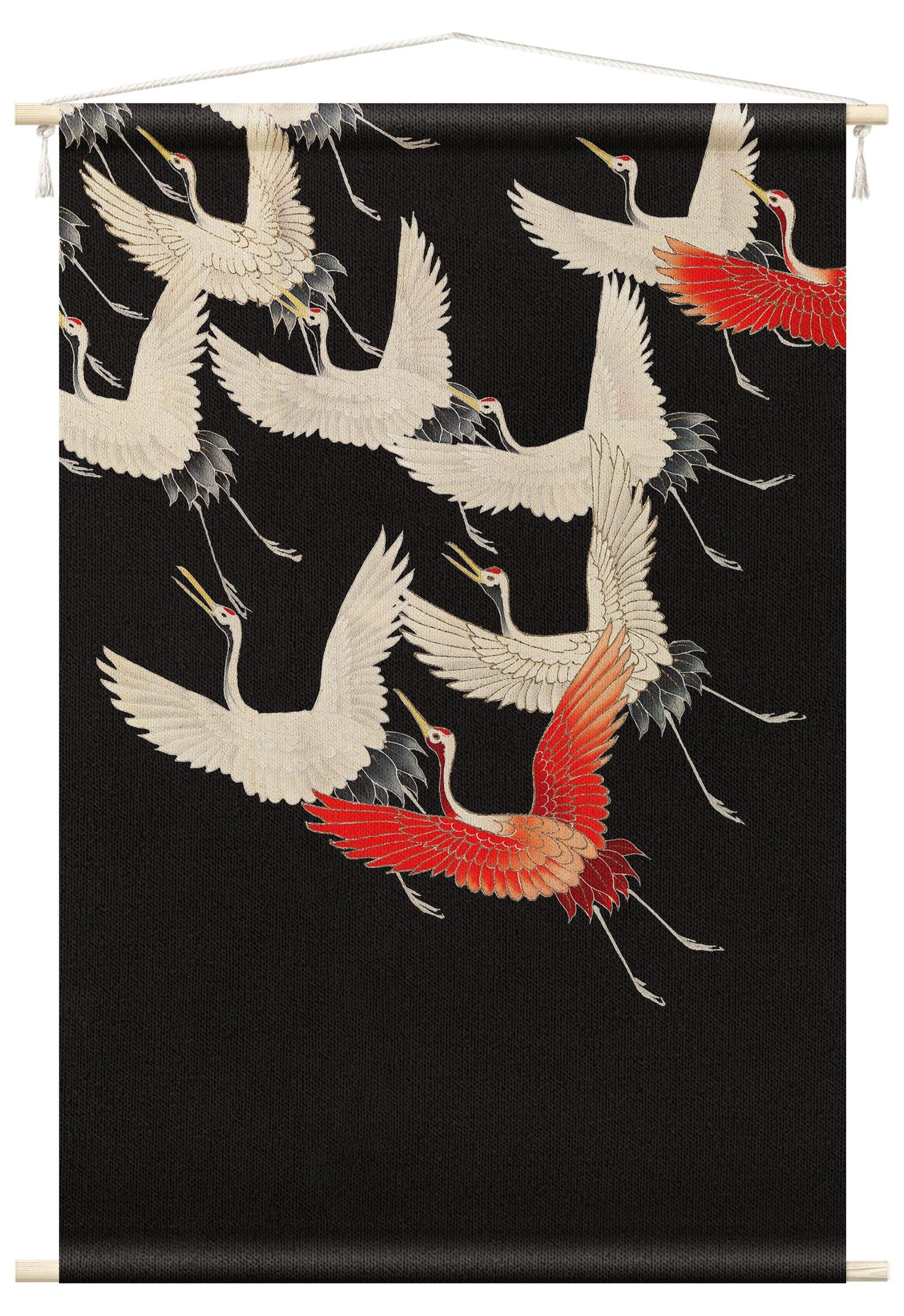 Wandteppich modern Vintage Orientalisch Tiere Vögel bunt