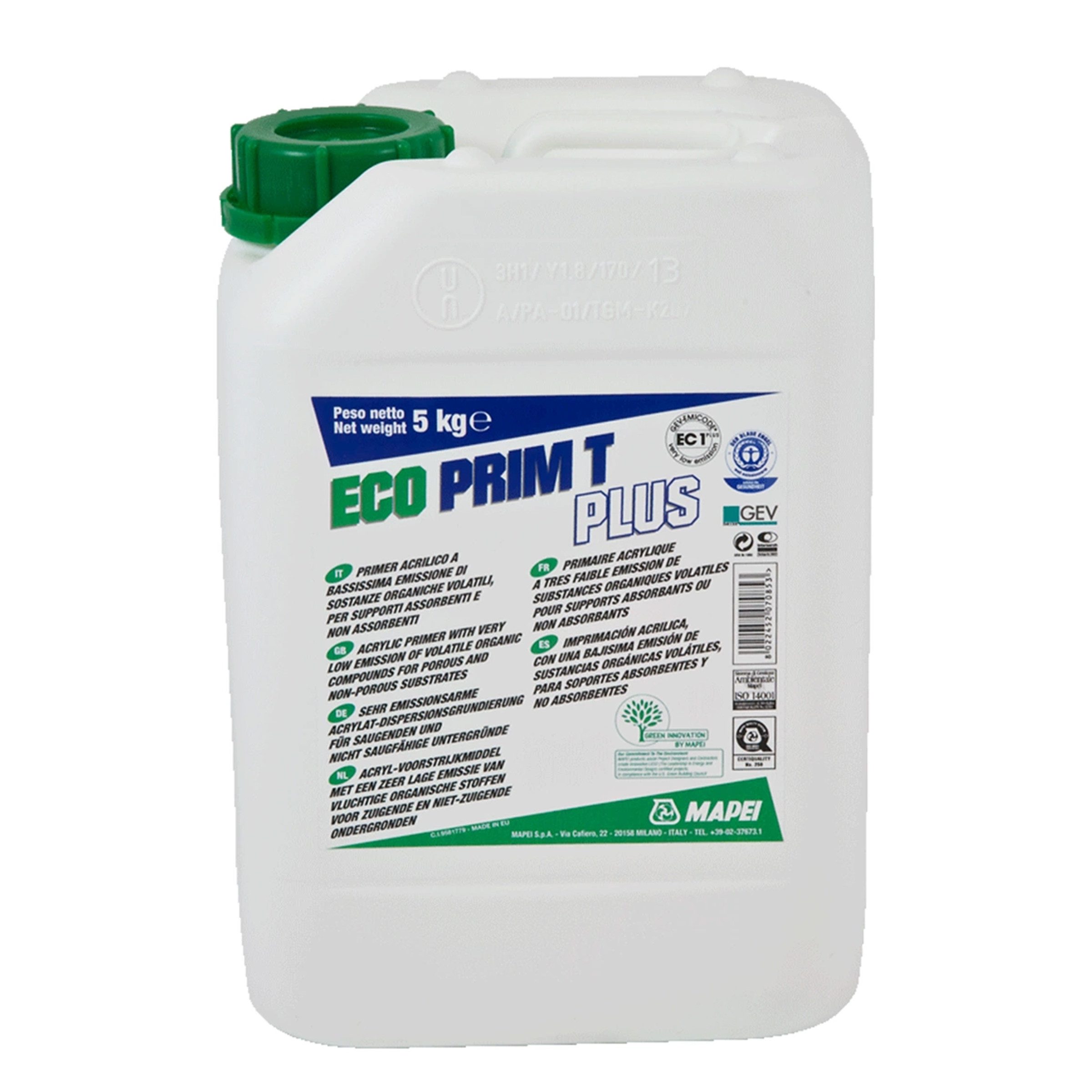 MAPEI Fliesengrundierung Mapei Eco Prim T Plus Universal-Grundierung Schnelltrocknend 5kg