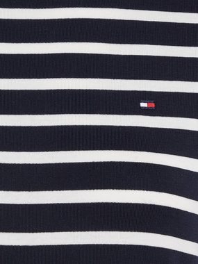 Tommy Hilfiger Shirtkleid NEW CODY STR SLIM KNEE DRS SS mit allover Streifendessin, Logo-Flag