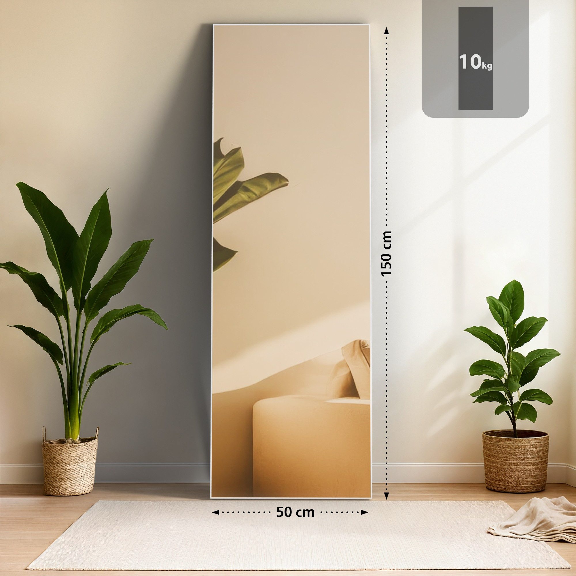 CLP Standspiegel Benicia, Standspiegel und Wandspiegel in einem, Metallrahm günstig online kaufen