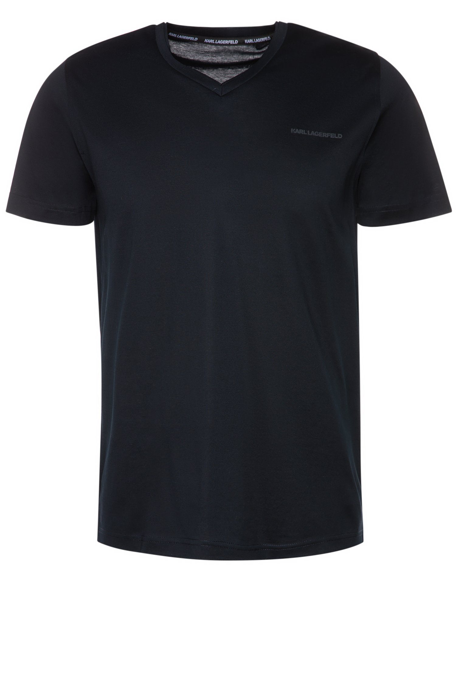 KARL LAGERFELD T-Shirt V-Neck (1-tlg) Blau (690)