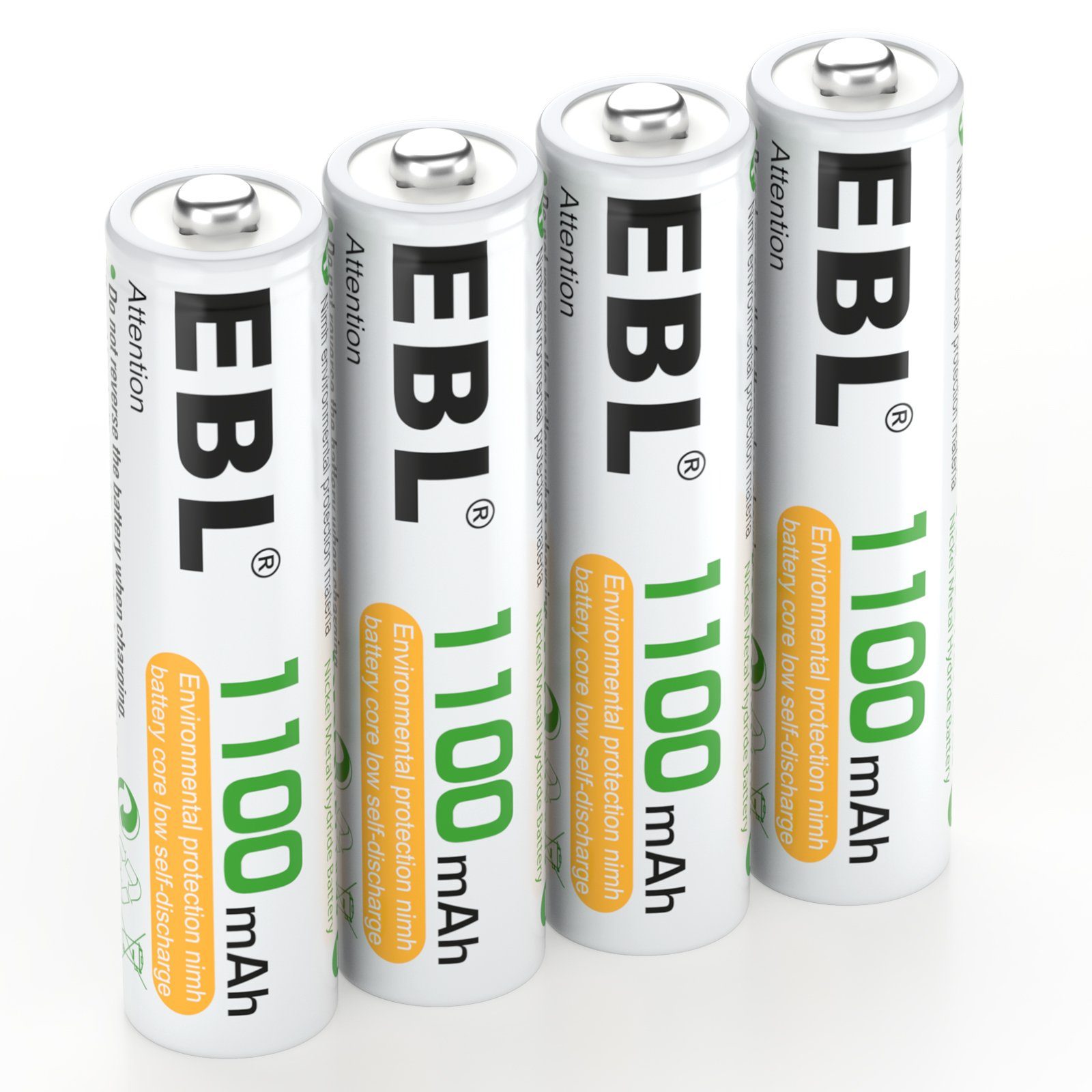 EBL Vorgeladener AAA 1100mAh Mignon NiMH Akku AA 2800mAh wiederaufladbar  Batterie, (1,2 V)