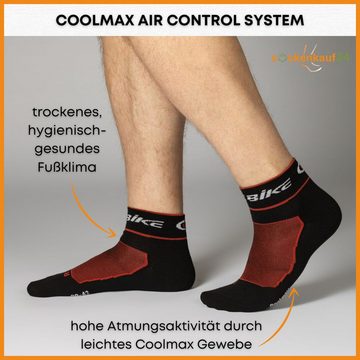 sockenkauf24 Funktionssocken Coolmax Quarter Fahrrad-Socken für Herren & Damen (3-Paar) Atmungsaktive Radsport Socken 50302P WP