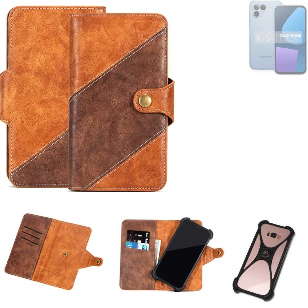 K-S-Trade Handyhülle für Fairphone Fairphone 5, Handyhülle Schutzhülle Bookstyle Case Wallet-Case 5 Cover