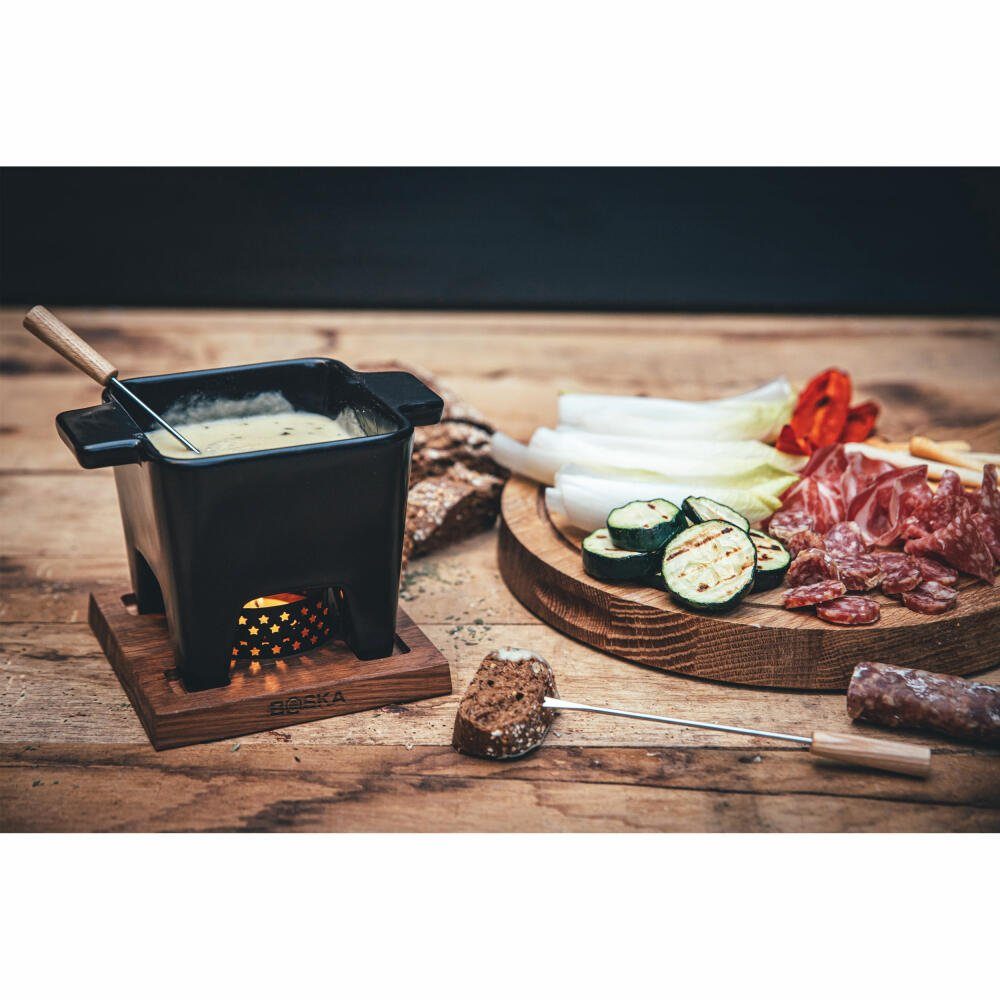 BOSKA HOLLAND Fondue Tapas Fondue Set Nero 8-tlg.