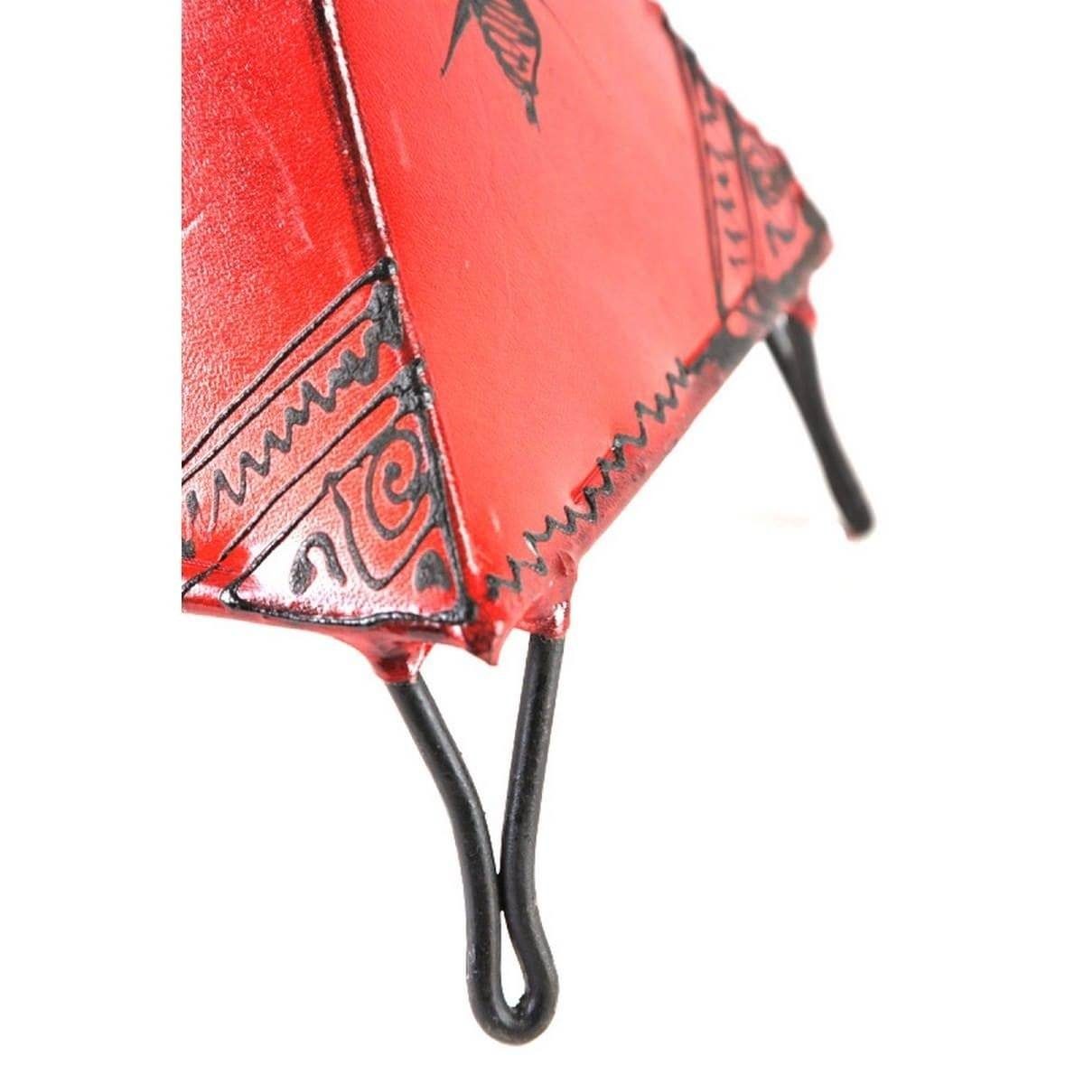 SIMANDRA Stehlampe marokkanische Lederlampe Pyramide Orient 35-38 cm, ohne Leuchtmittel