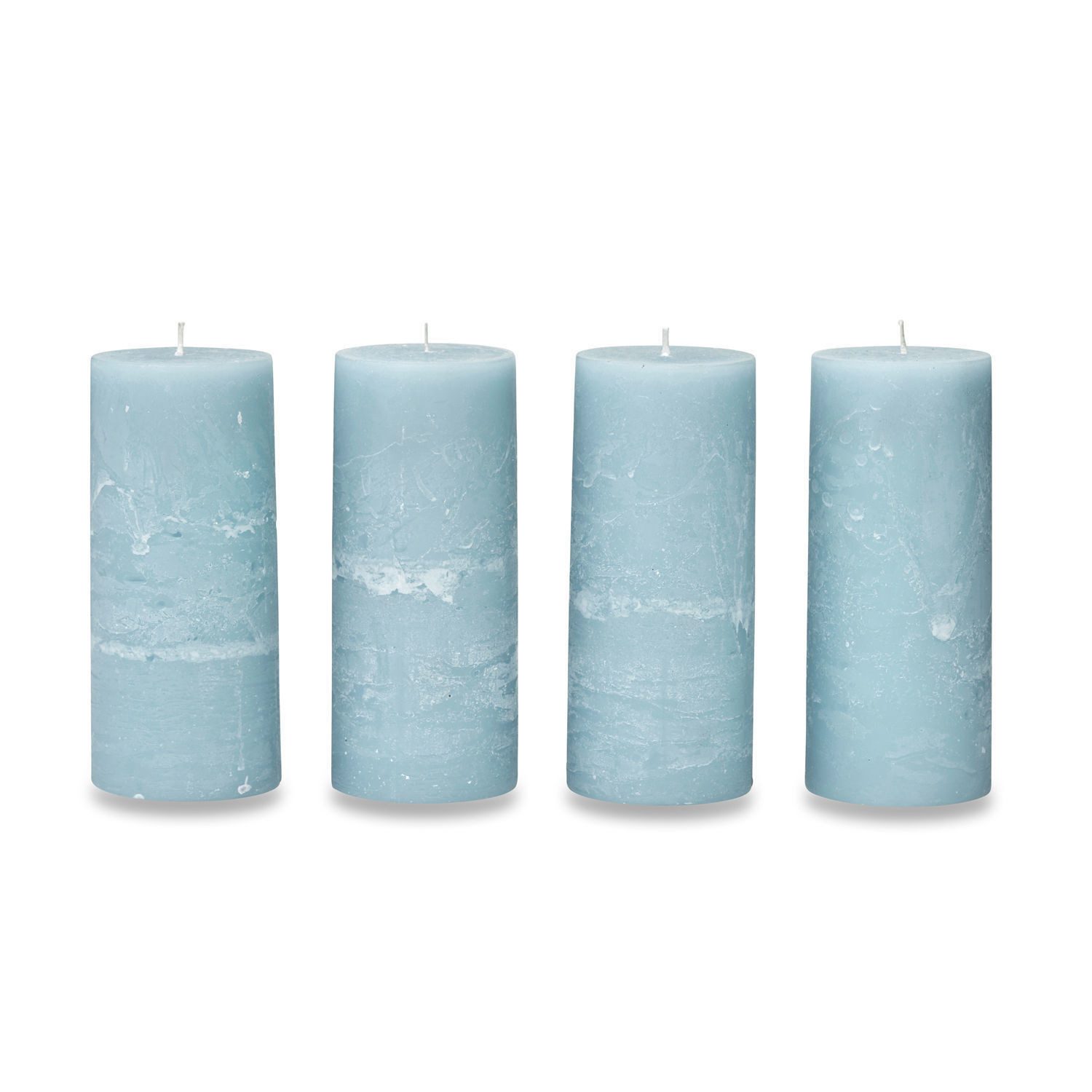 Mirabeau Stumpenkerze Kerze 4er Set Homel blau (4er Set, 4er Set), stilvolles Interieur, Durchgefärbte Kerzen