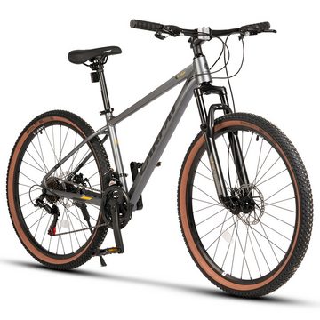 CARPAT SPORT Mountainbike 27,5 29 Zoll MTB Fahrrad für Herren Damen, 21 Gang Shimano, Kettenschaltung, (Aluminium Rahmen, Mechanische Scheibenbremse), Hardtail Fahrrad