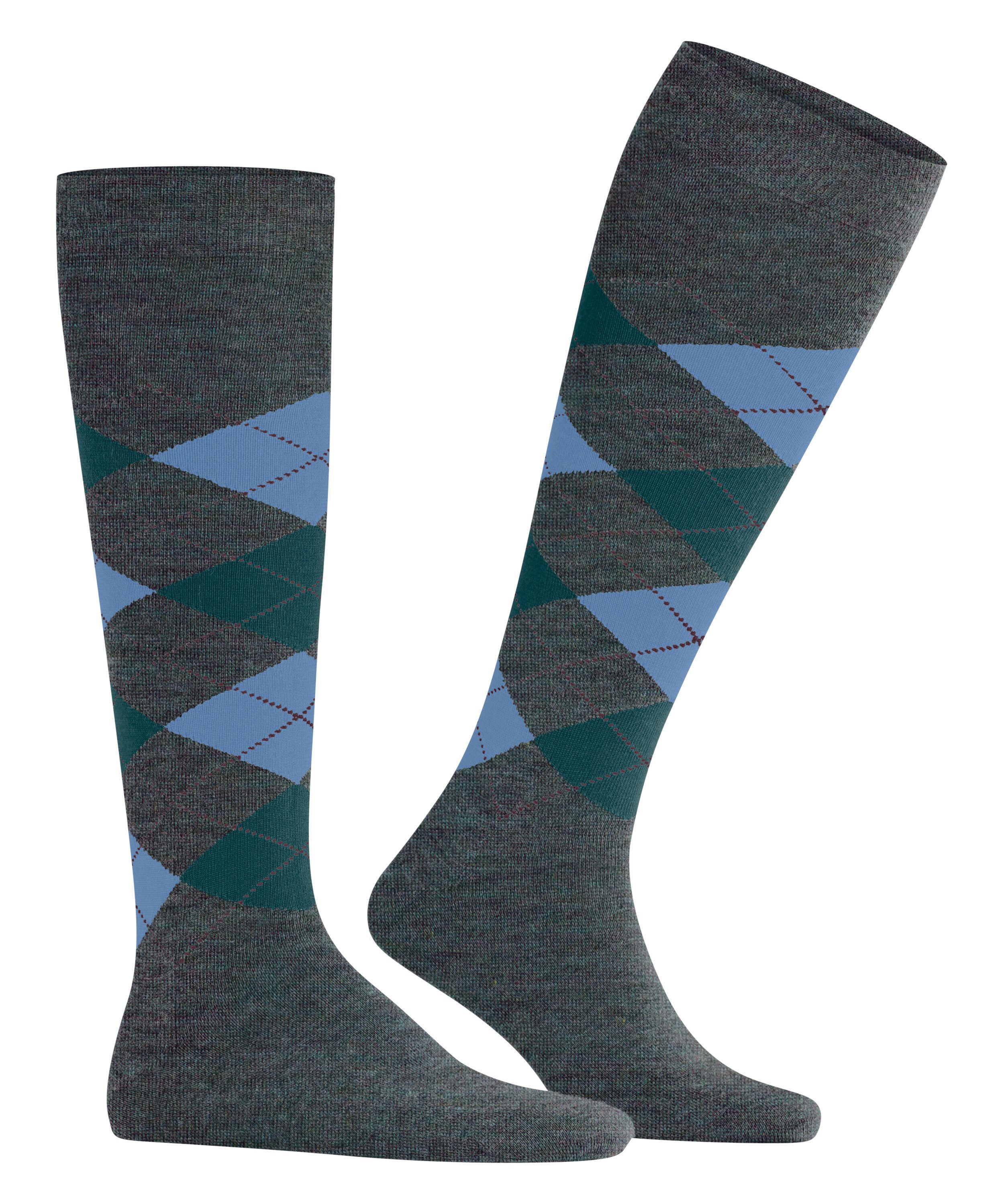 Burlington Kniestrümpfe Melange Edinburgh Kniestrümpfe (1-Paar) mit wärmender Schurwolle