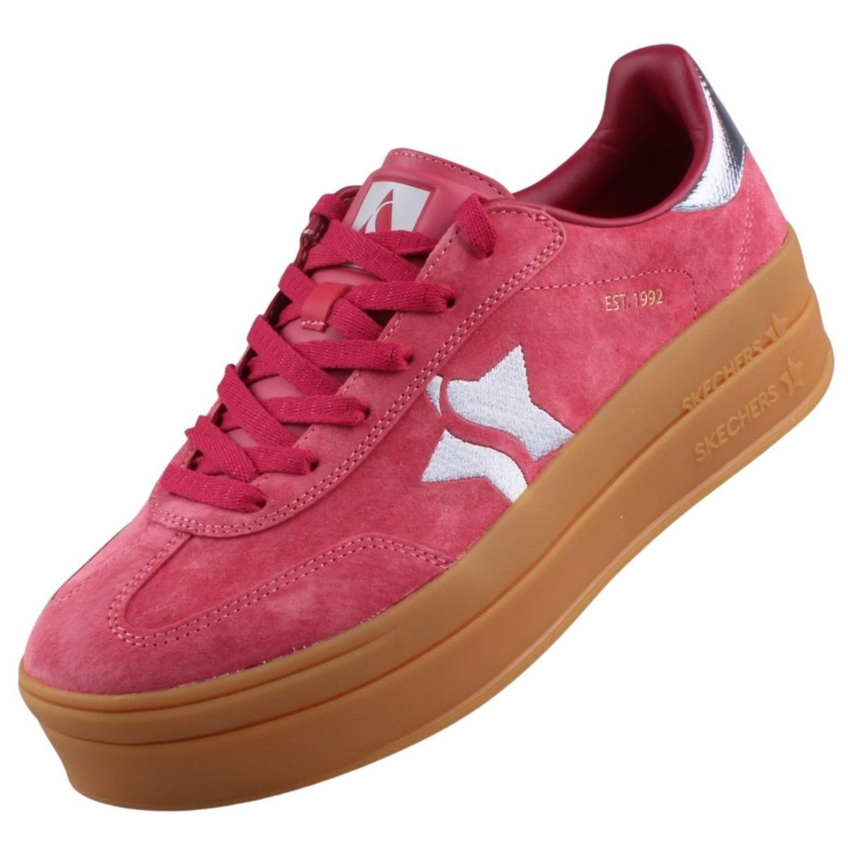 Skechers 185430-RDBL Sneaker Stylisch, sportiver Schnürschuh mit Metallic-Details