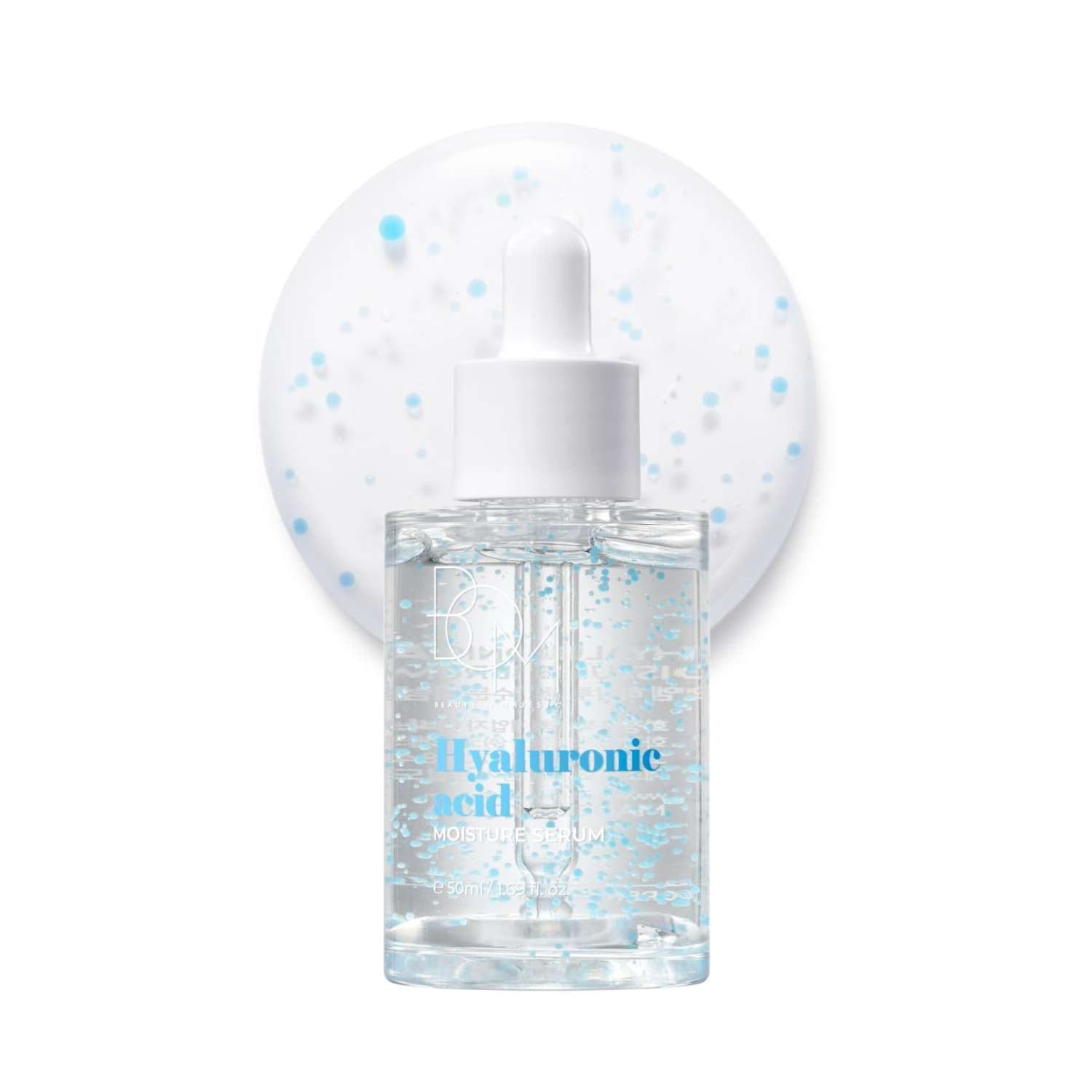 Beauty of Majesty Hyaluron Serum Hyaluronic Acid Moisture Serum 50ml – Koreanisches Feuchtigkeitsserum mit Dreifach-Hyaluron, Feuchtigkeitskapseln, Panthenol &, Ceramid – Vegan – Trockene Haut – K-Beauty