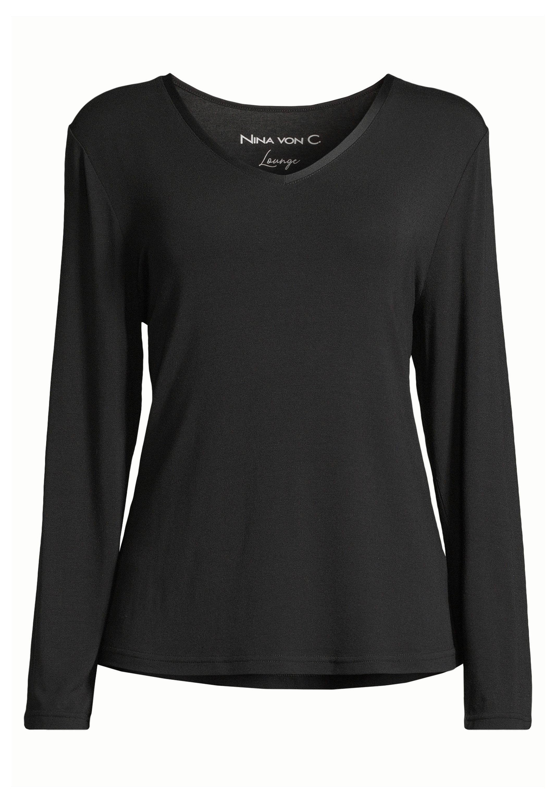 Nina Von C. Pyjamaoberteil Loungewear Modal (1-tlg) Schlafanzug Oberteil - günstig online kaufen