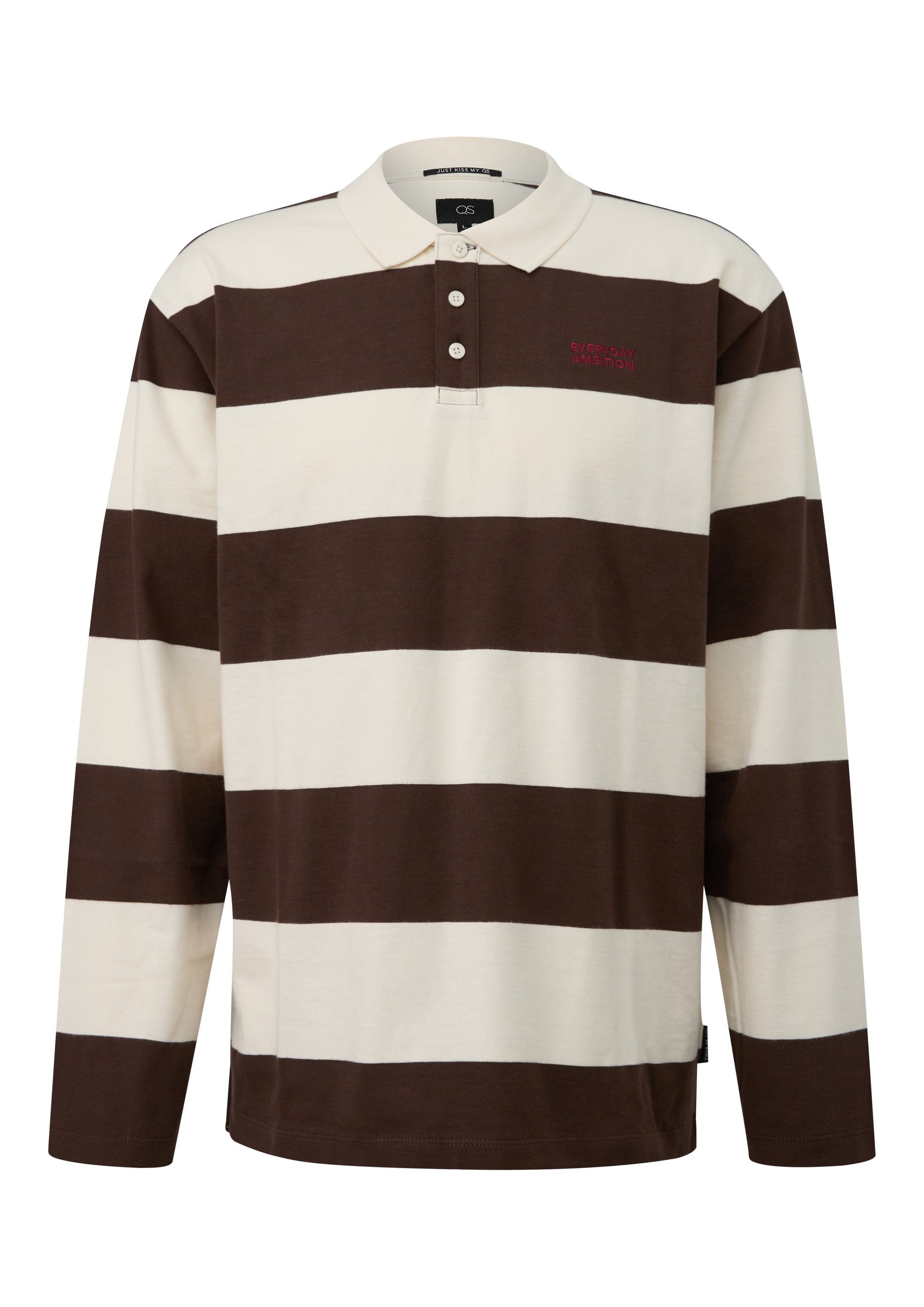 QS Langarmshirt Polo-Shirt Polo-Shirt