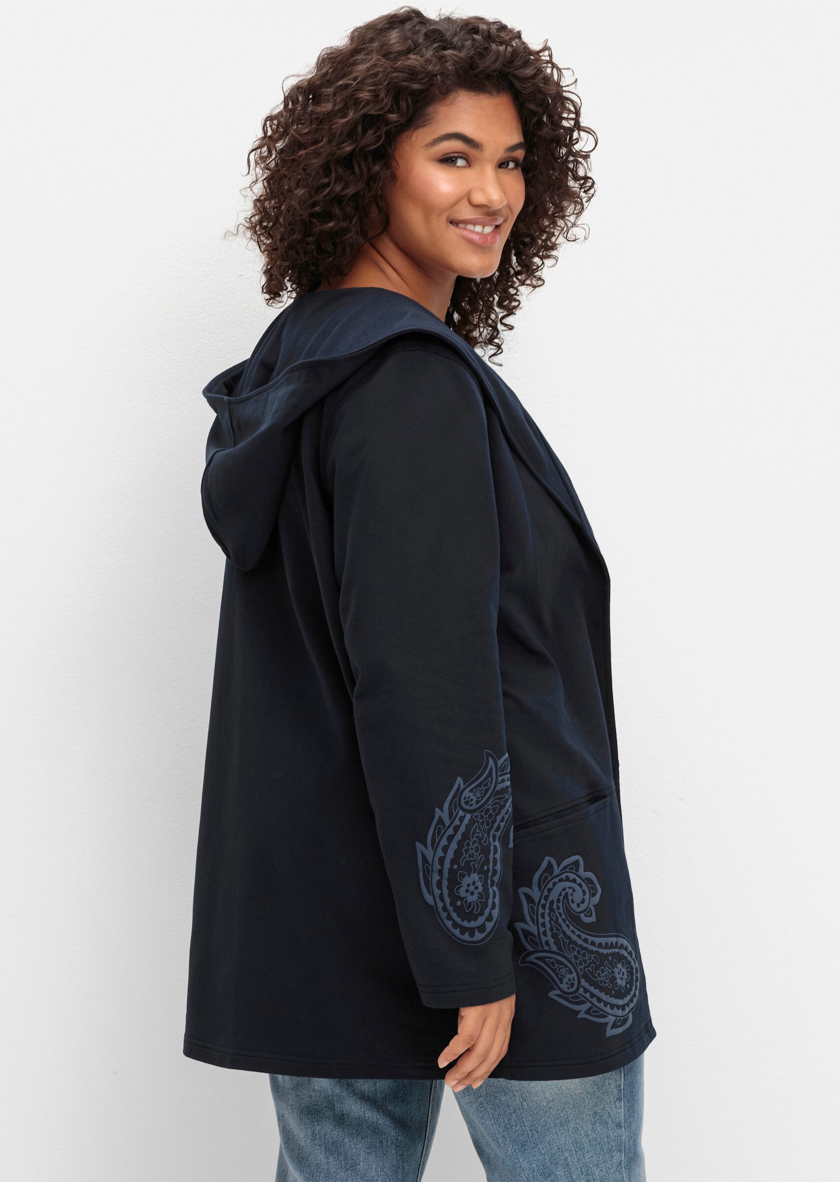 sheego by Joe Browns Shirtjacke Sweatjacke Langarm – Bild 5 von 5
