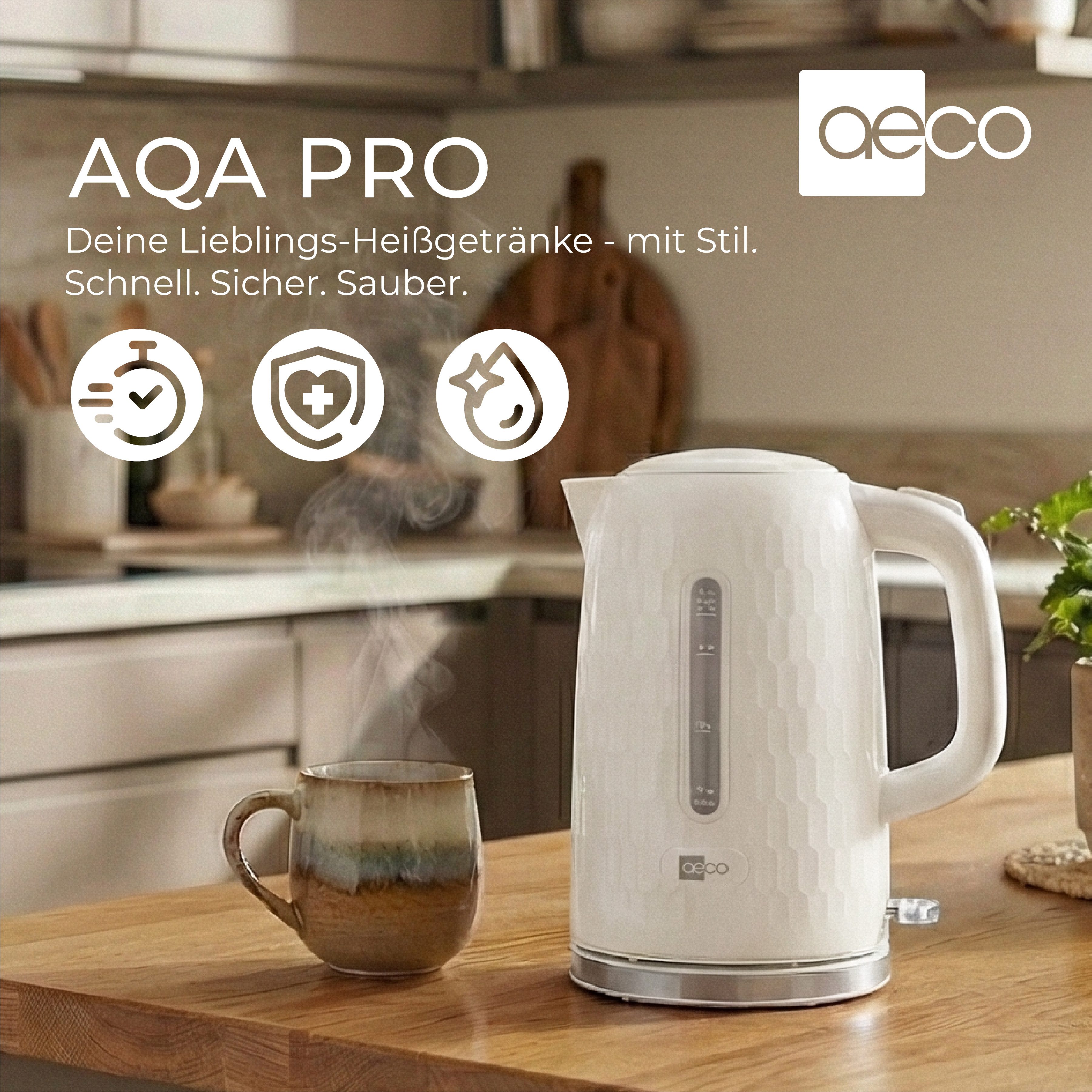 AECO Wasserkocher AQA ONE, 1,7 l, 2200 W