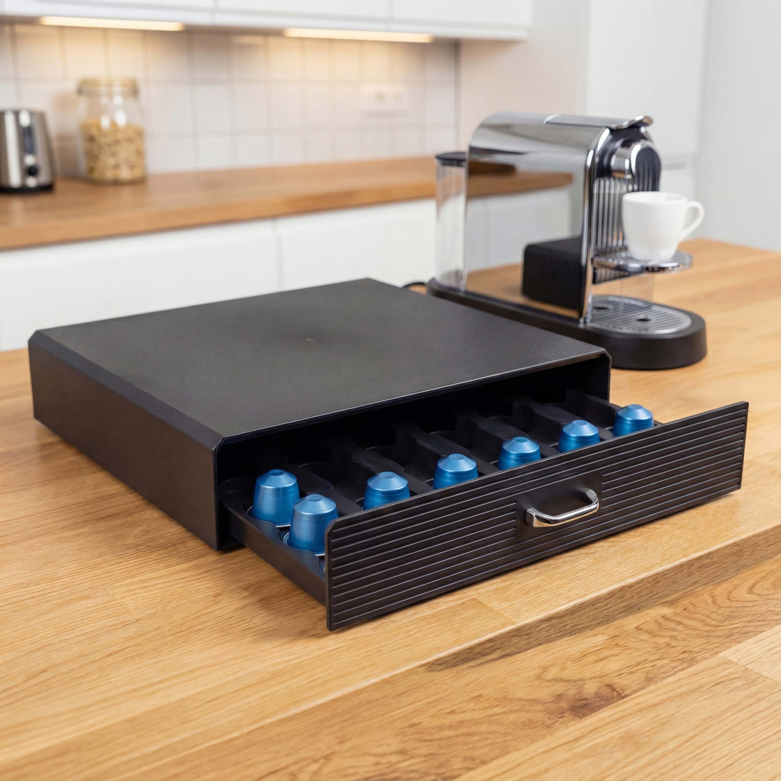 MCW Aufbewahrungsbox MCW-L98, Ideal für Kapseln verschiedener Hersteller