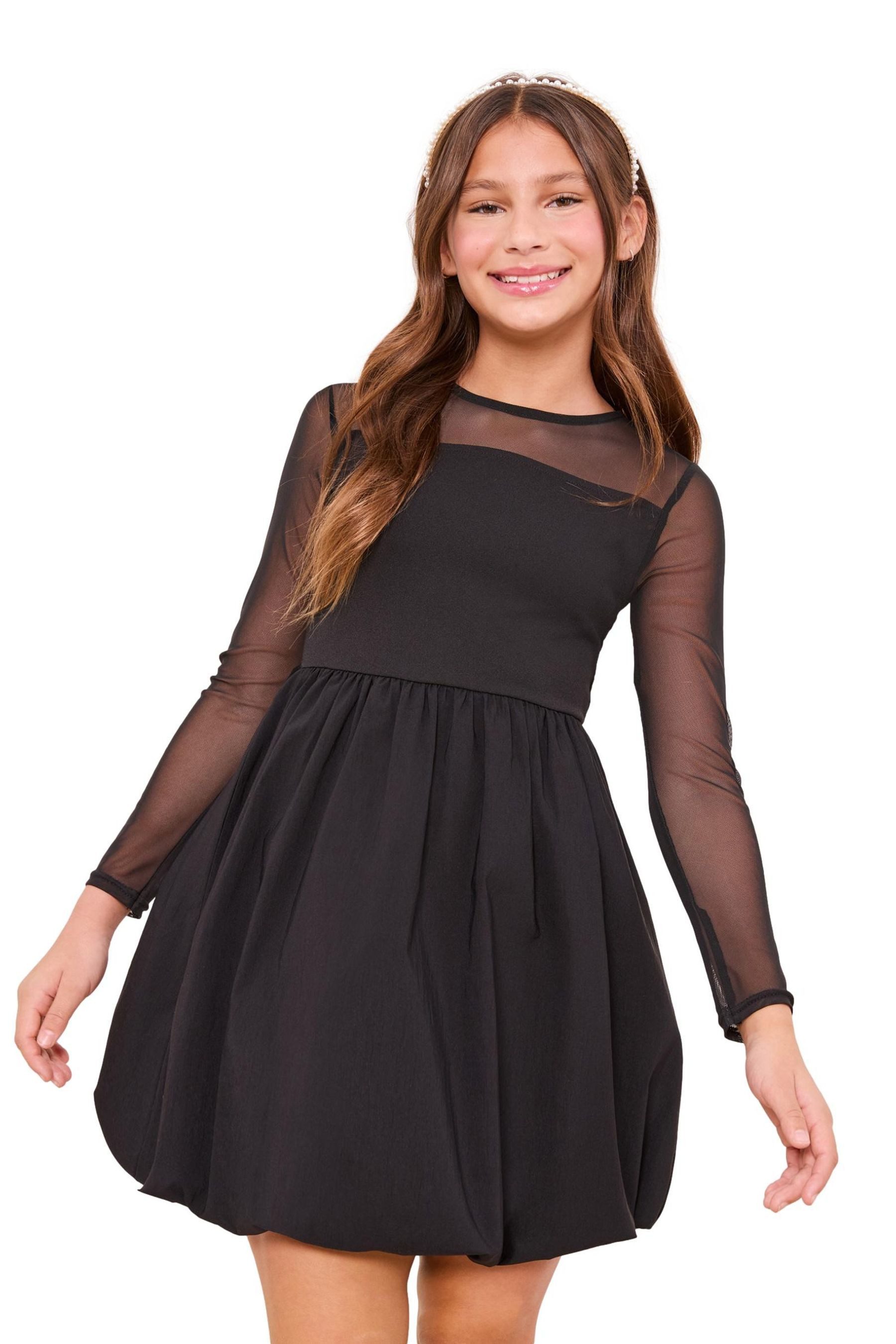Lipsy 2-in-1-Kleid Lipsy 2-in-1-Kleid mit Mesh und Ballonsaum (1-tlg)