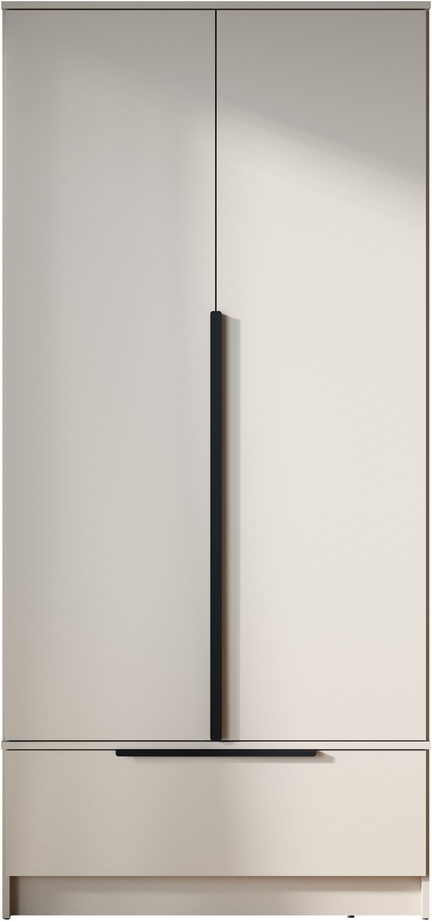 Home affaire Kleiderschrank Spirit Kleiderschrank mit Schublade und Stauraum Mit schwarzen Metallgriffen und 2 Kleiderstangen – Bild 3 von 5