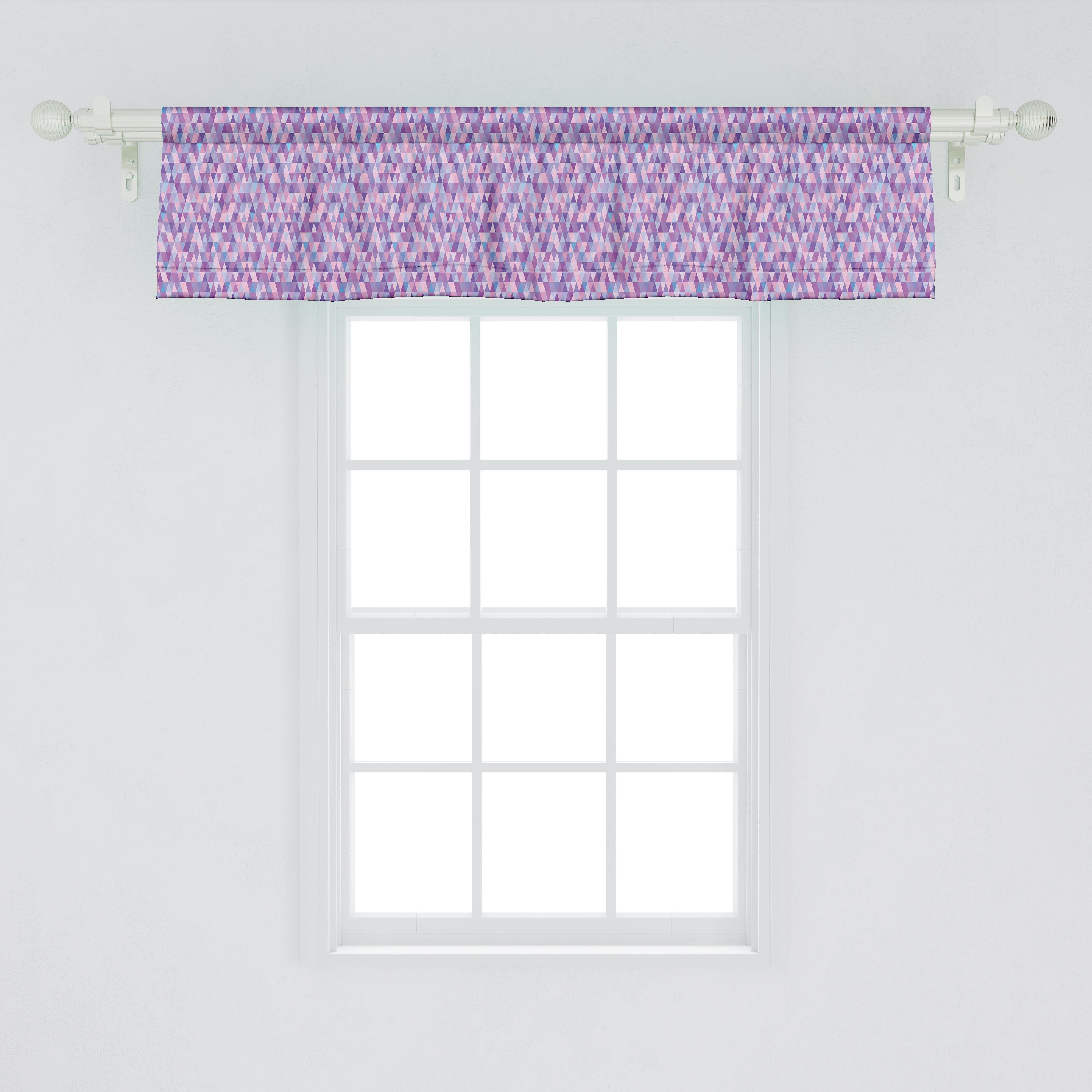 Dekor Scheibengardine Schlafzimmer Volant Vorhang Fröhlich Stangentasche, Triangles Abakuhaus, Polygon Küche mit für Mosaik Microfaser,