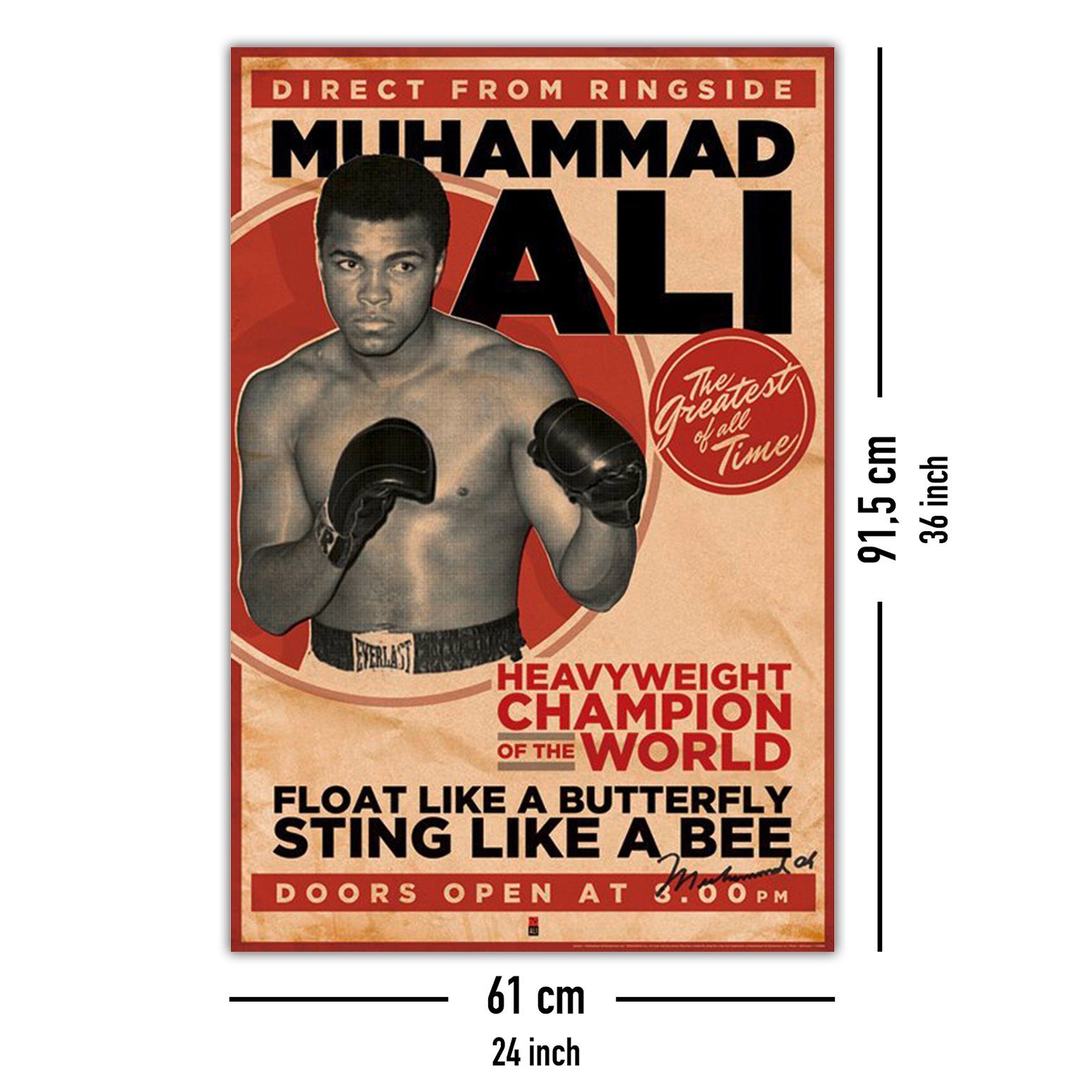 PYRAMID Poster Muhammad Ali Poster Vintage 61 x 91,5 cm – Bild 5 von 5
