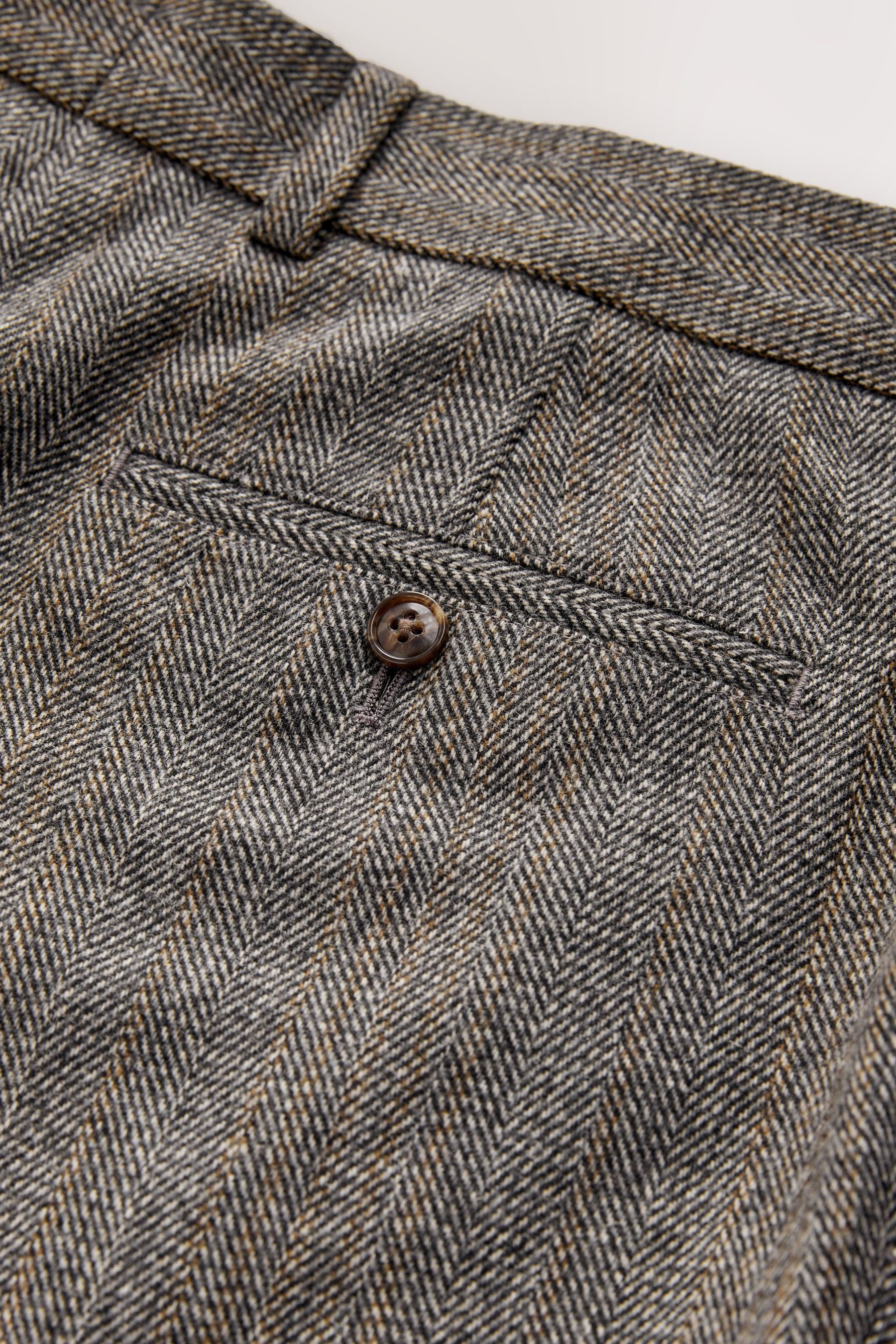 Next Anzughose Slim Fit Anzughose mit Fischgrätstreifen (1-tlg)
